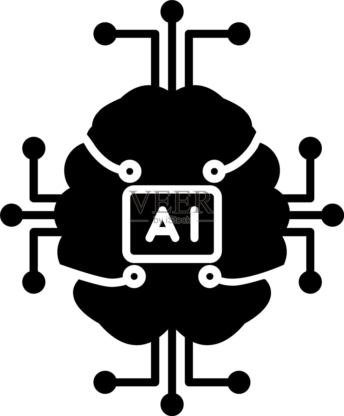 人工智能图标设计插画图片素材