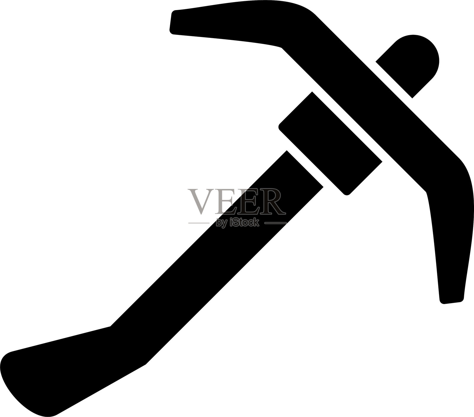 锄头图标设计插画图片素材