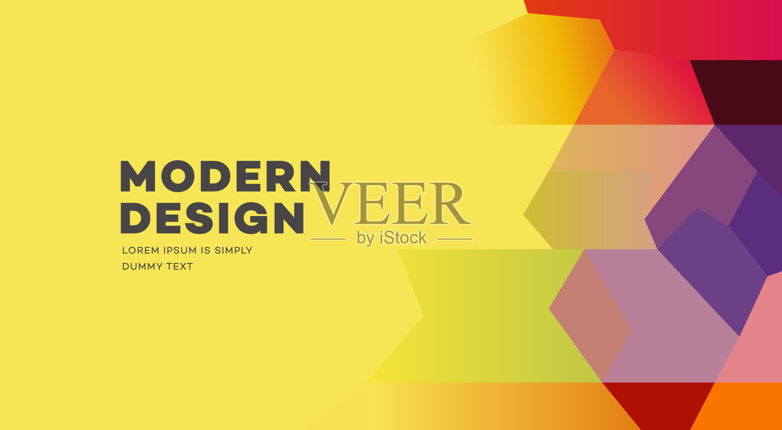 色彩斑斓的抽象背景横幅模板插画图片素材