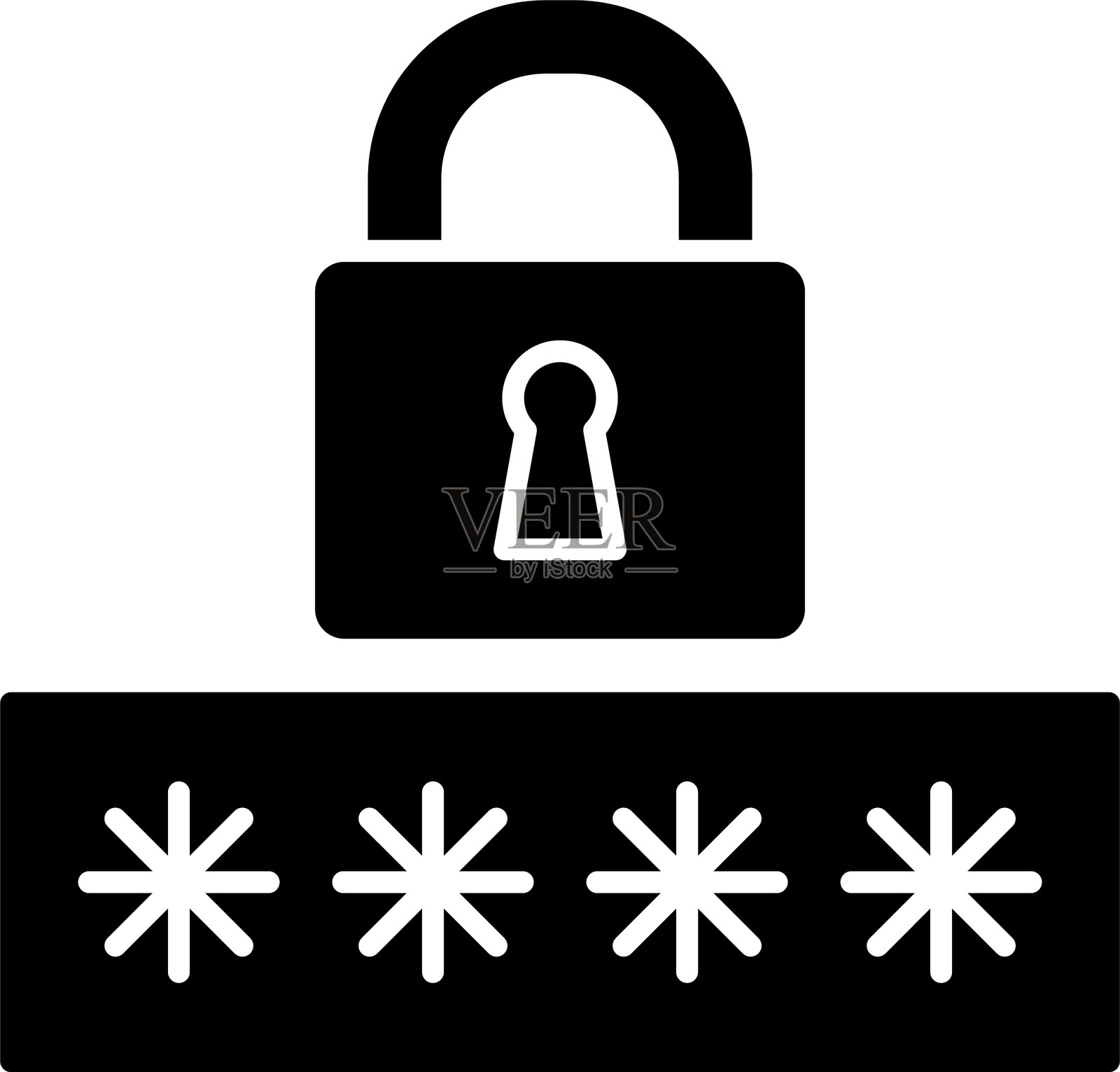 密码图标设计插画图片素材