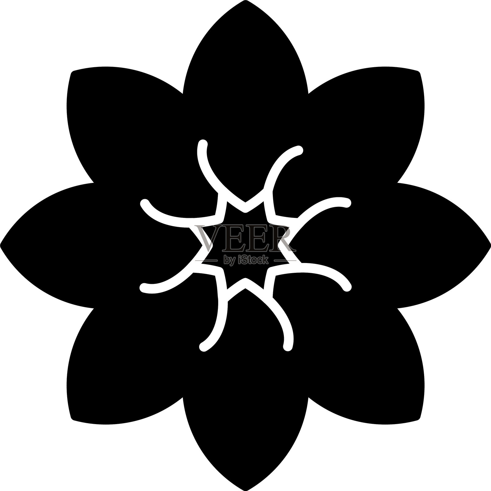 大丽花图标设计插画图片素材