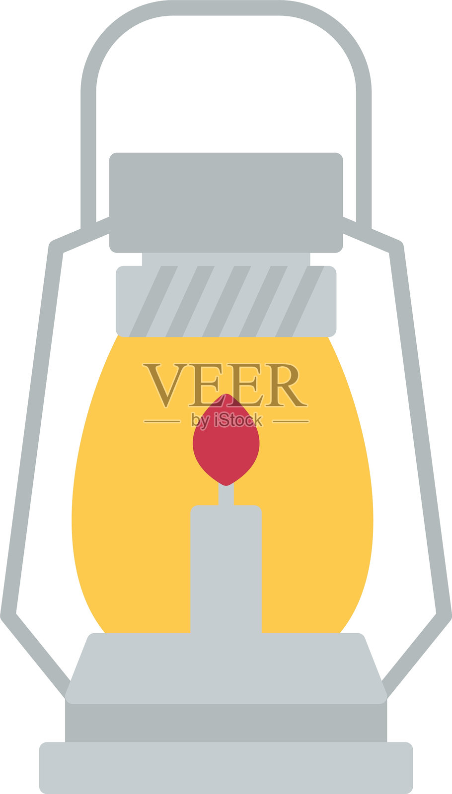 煤气灯扁平图标设计插画图片素材