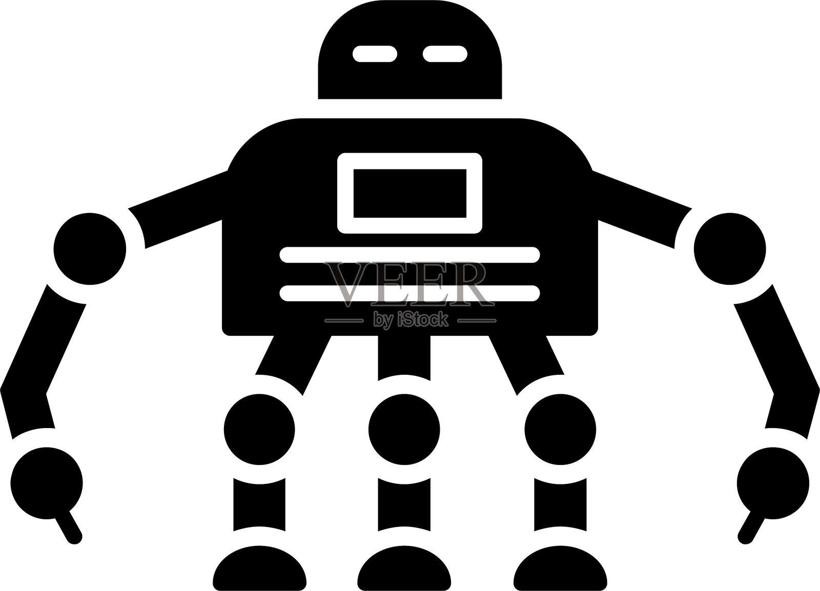 机器人图标设计插画图片素材