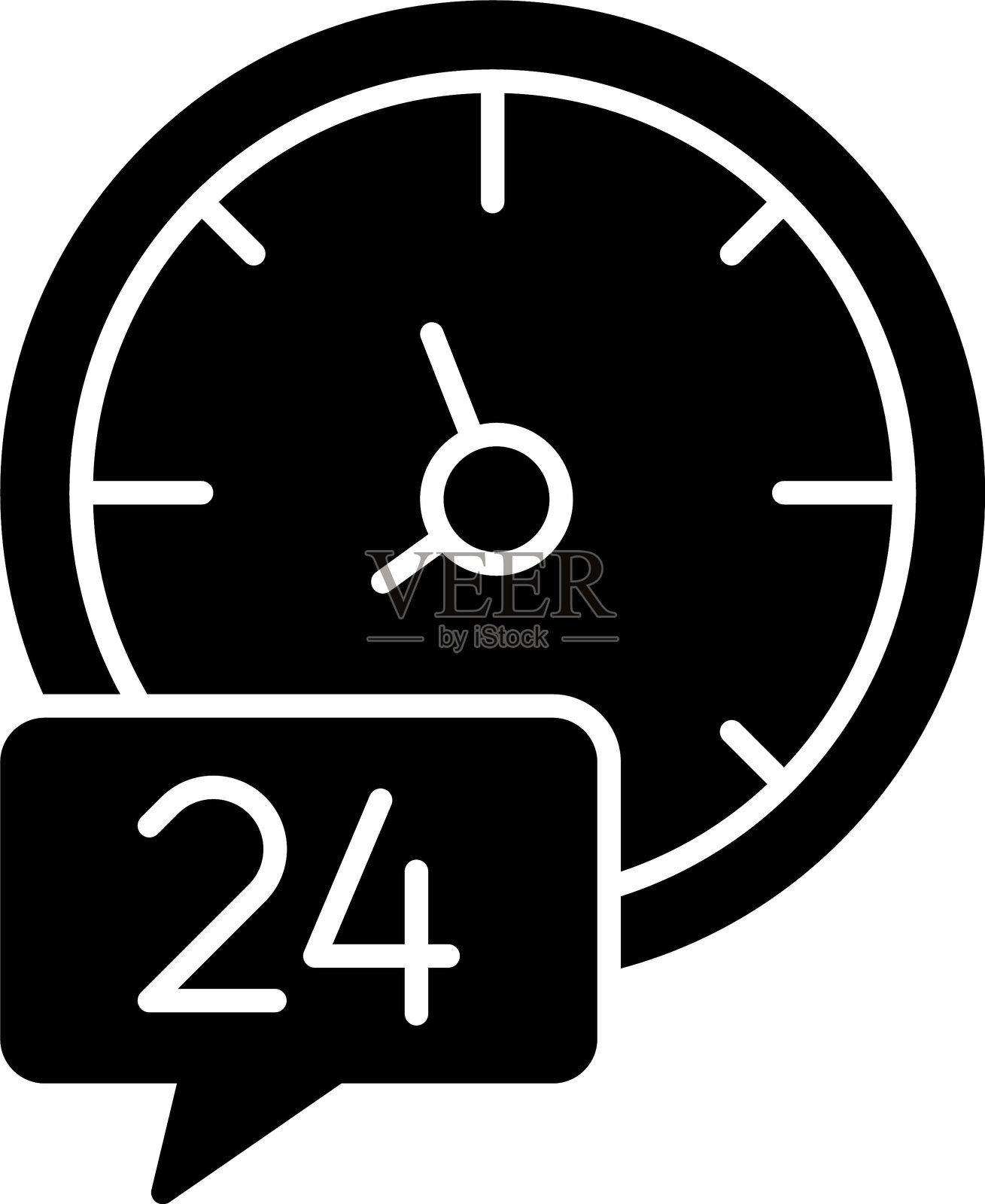 24小时图标设计插画图片素材