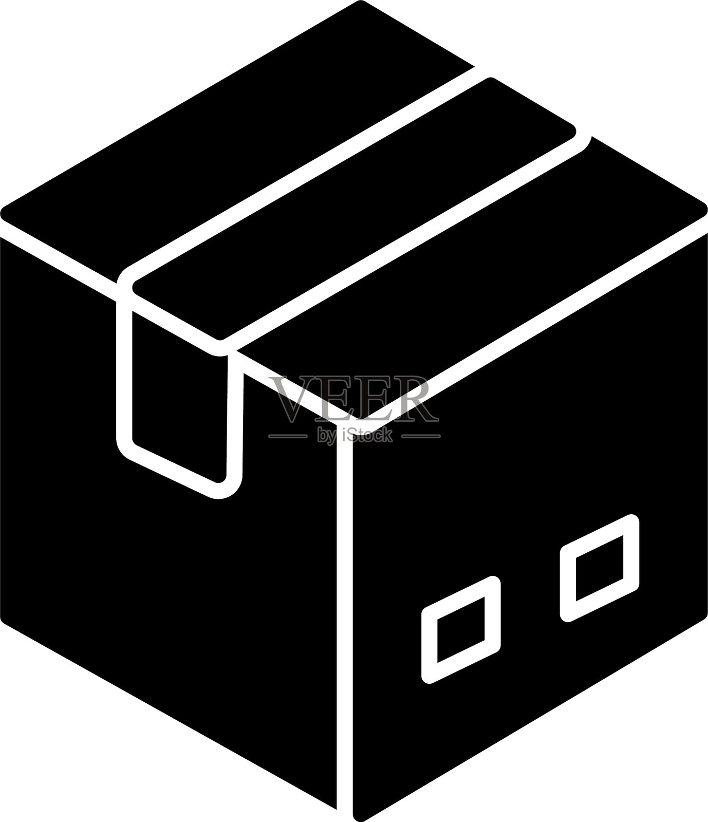 快递箱图标设计插画图片素材