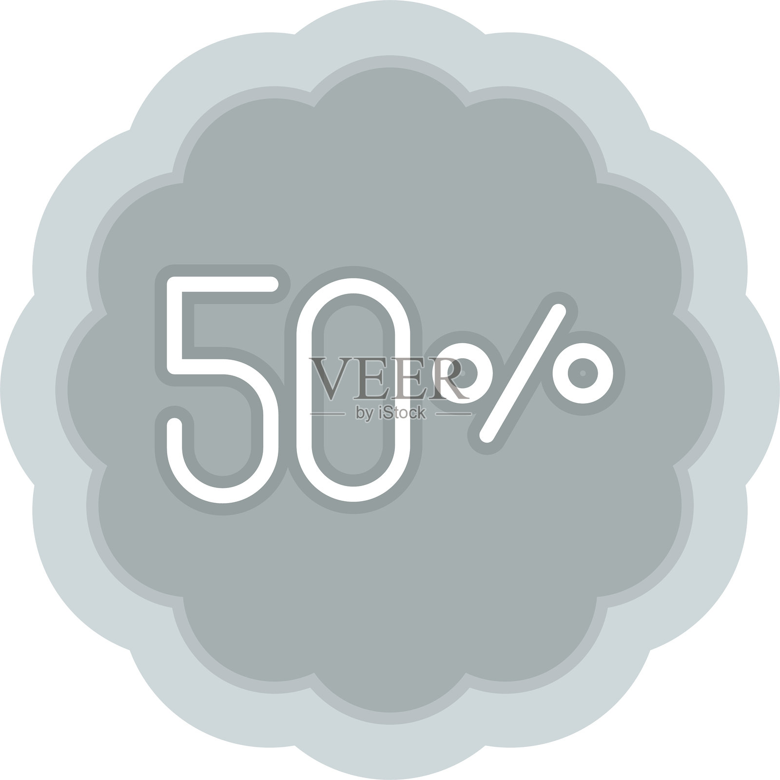 50% 平面图标设计插画图片素材