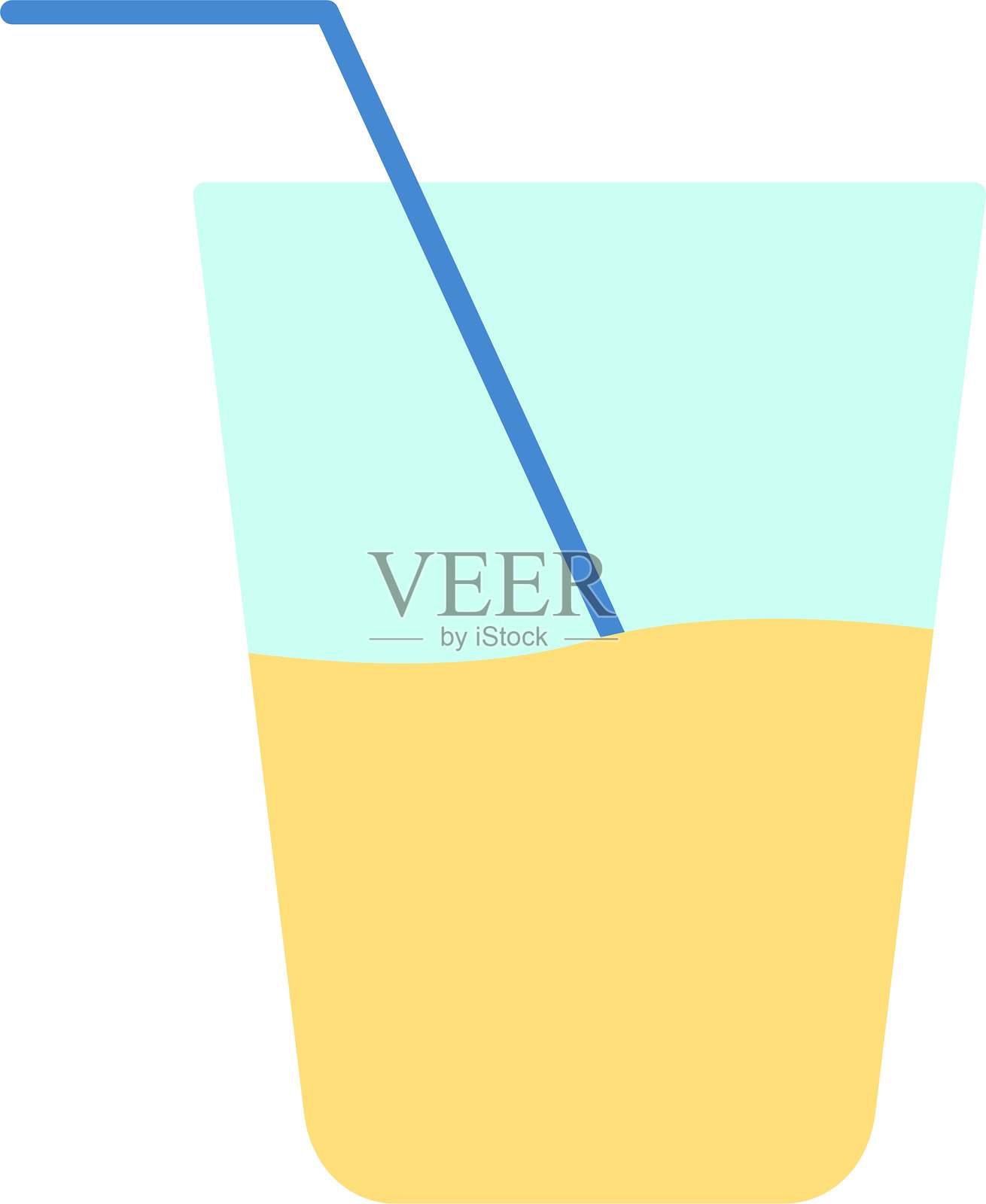 新鲜果汁扁平图标设计插画图片素材