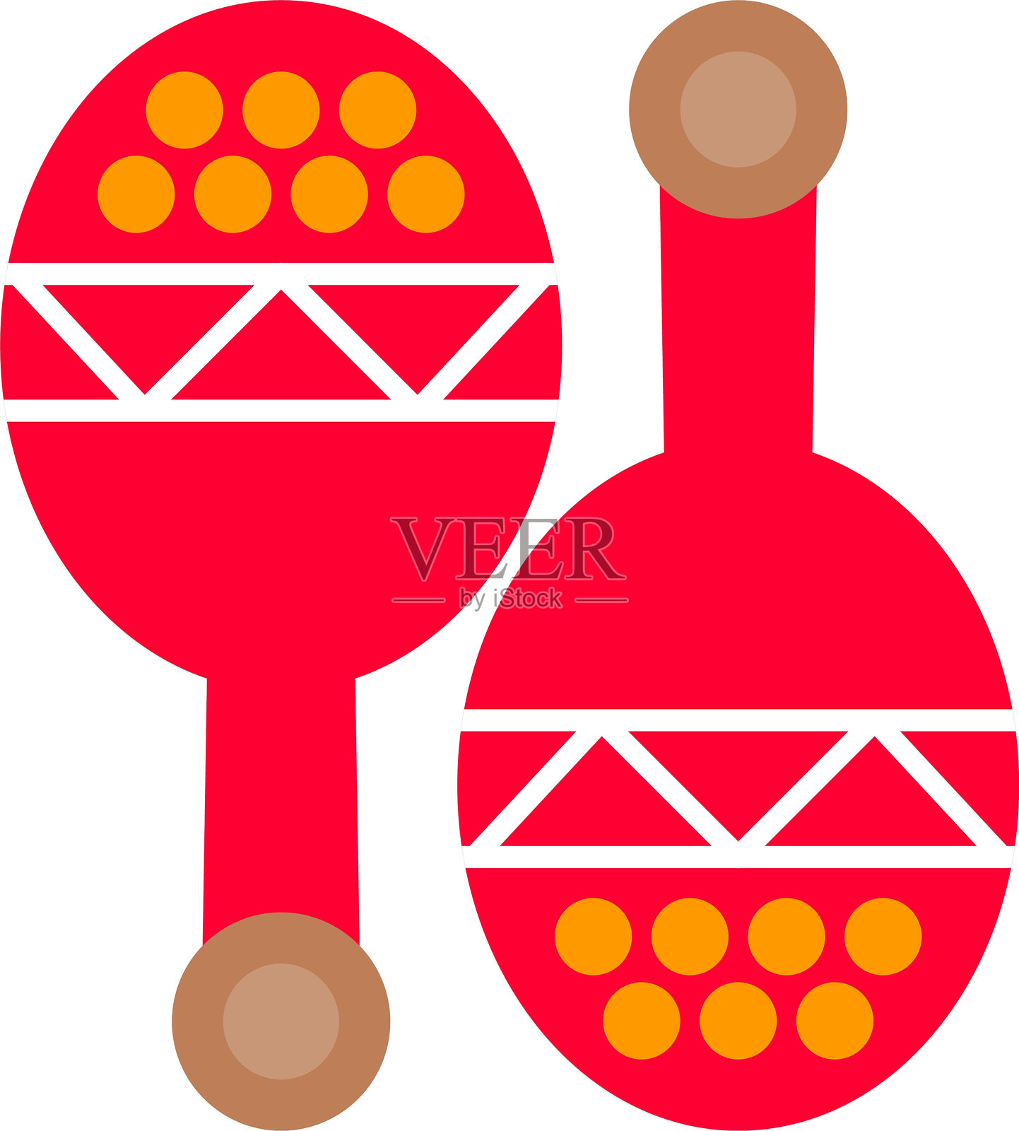 马拉卡斯扁平图标设计插画图片素材