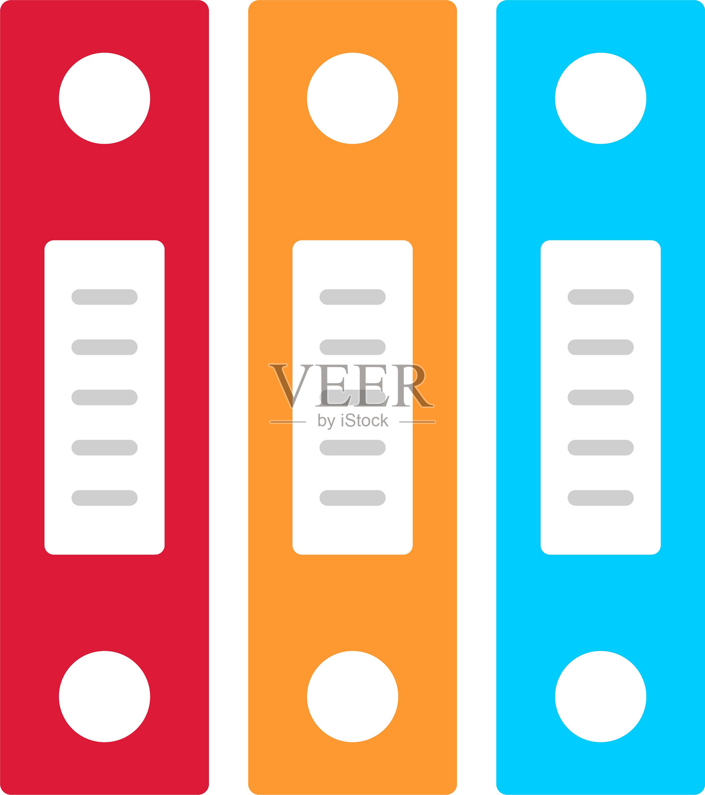 文件夹扁平图标设计插画图片素材