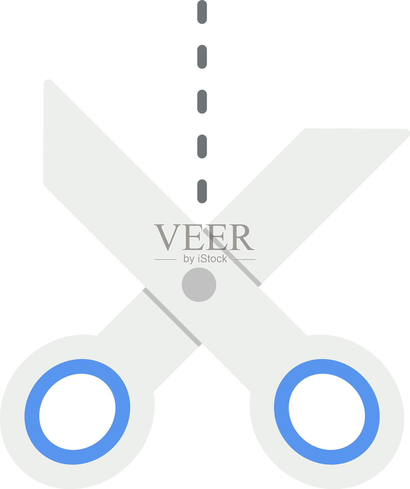 剪刀扁平图标设计插画图片素材