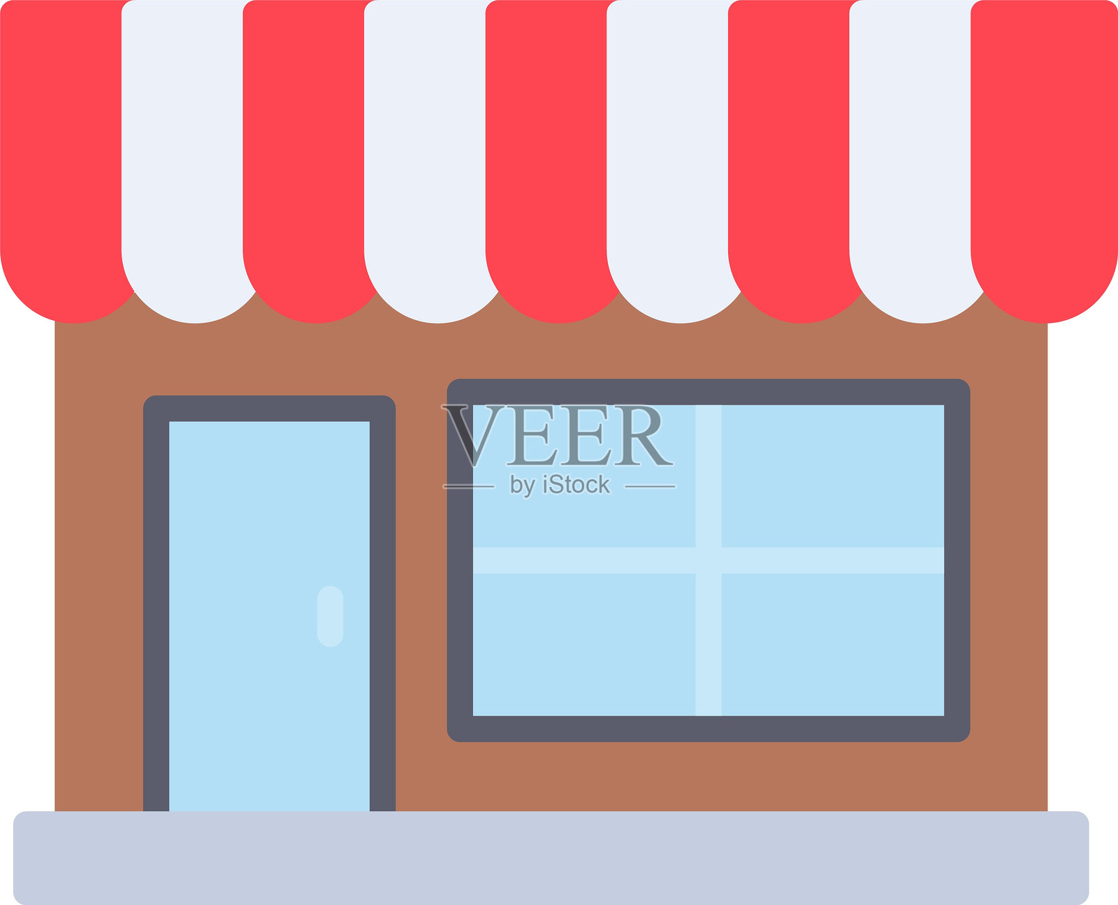 杂货店扁平图标设计插画图片素材