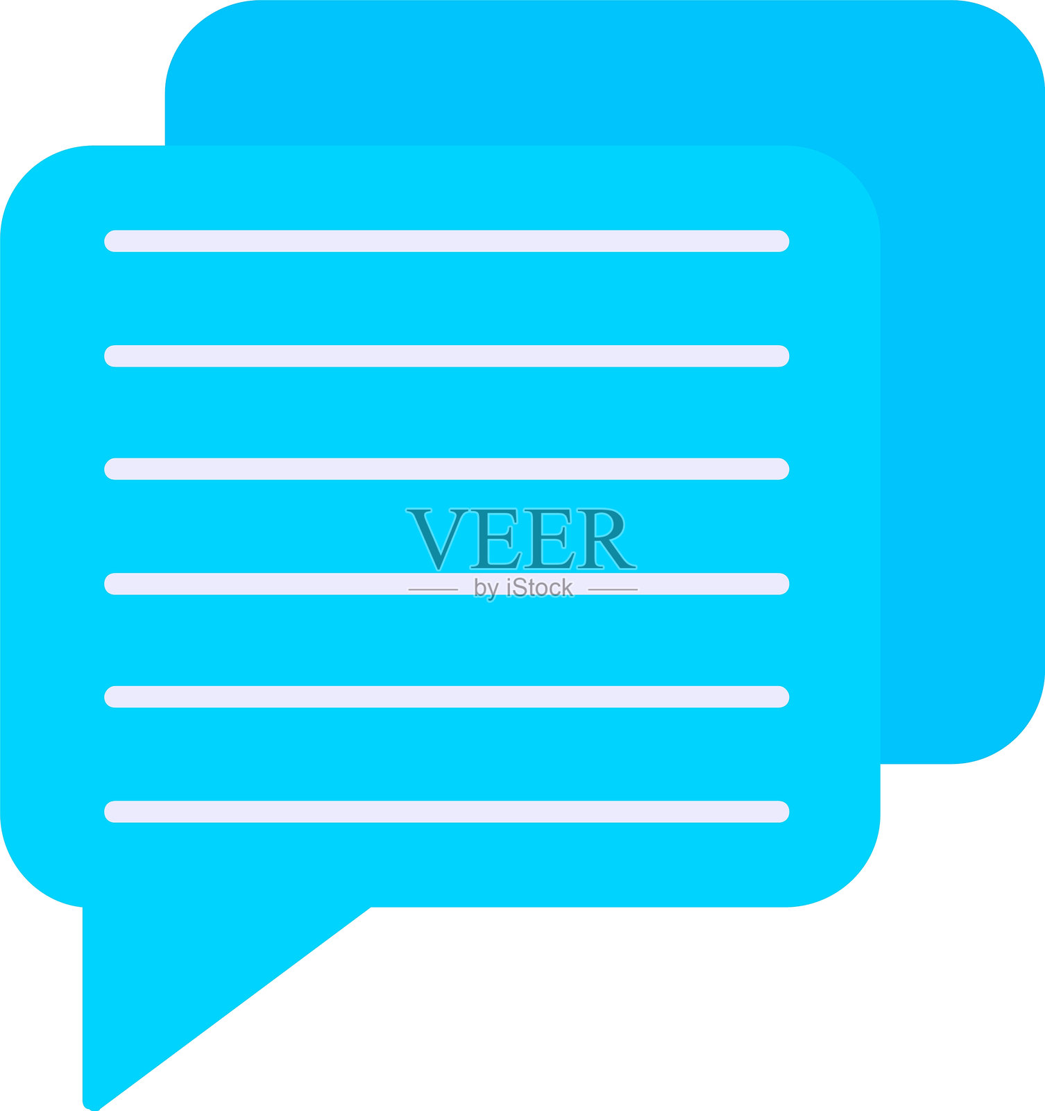 聊天扁平图标设计插画图片素材