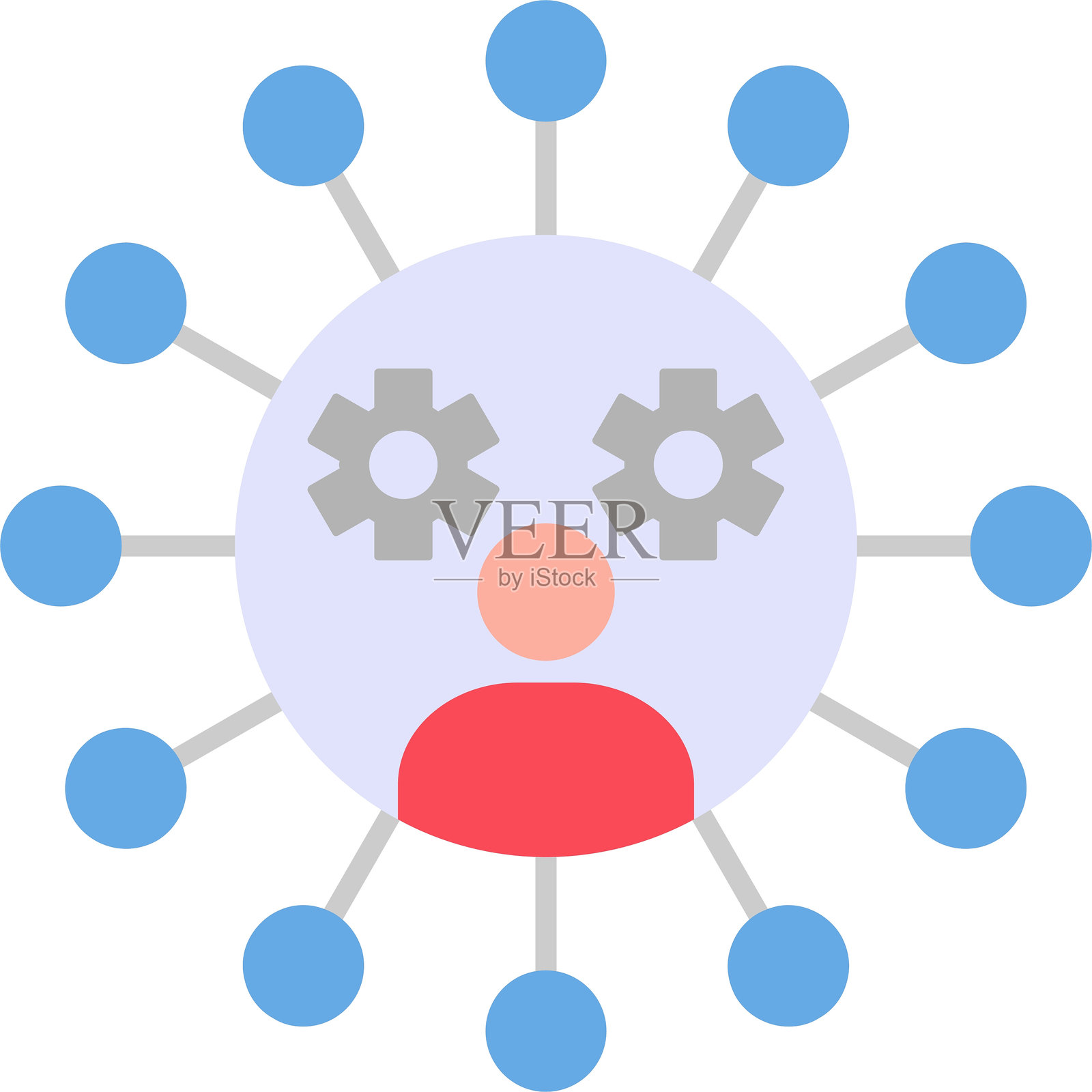 社交网络扁平图标设计插画图片素材