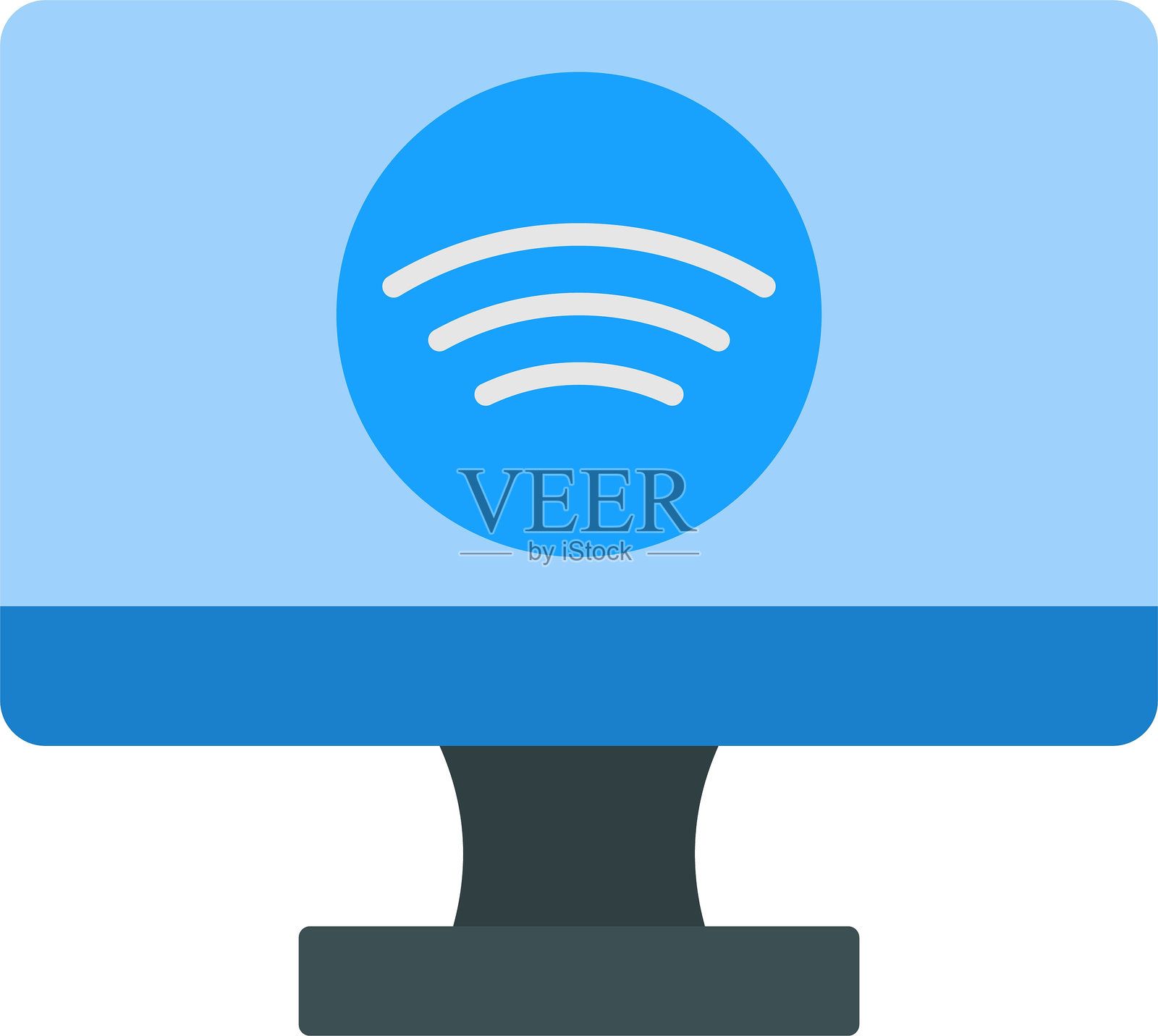 智能电视平面图标设计插画图片素材