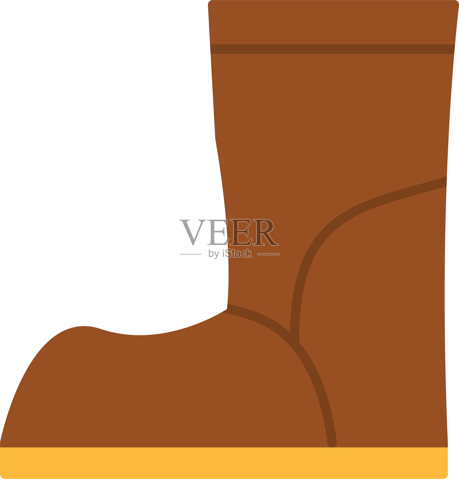 靴子扁平图标设计插画图片素材