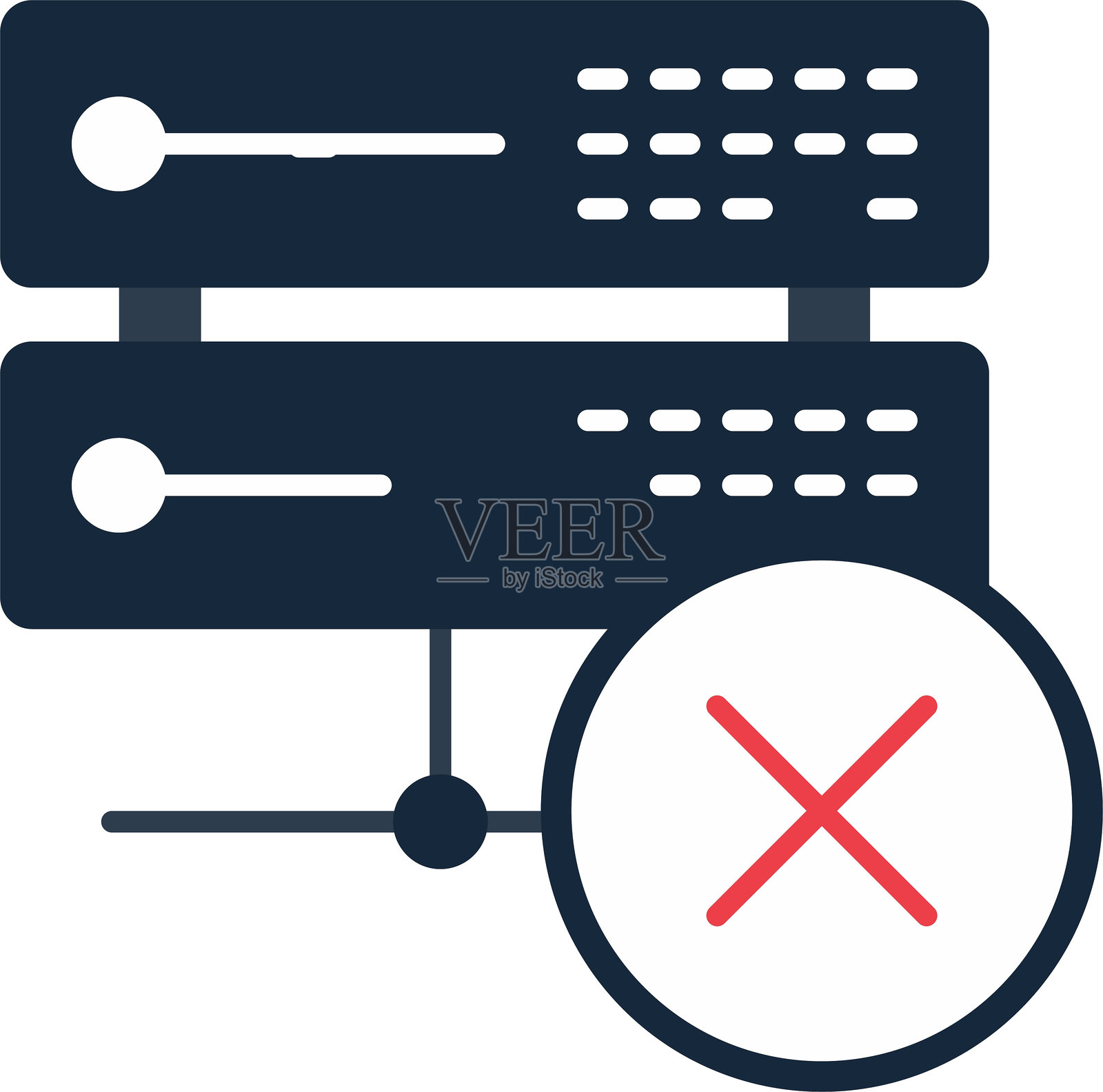 删除数据扁平图标设计插画图片素材