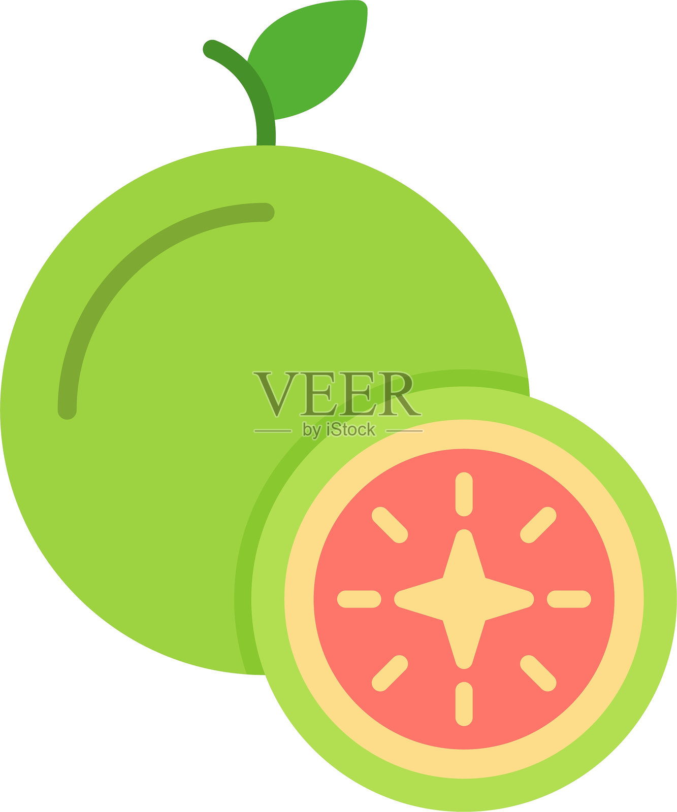 番石榴扁平图标设计插画图片素材