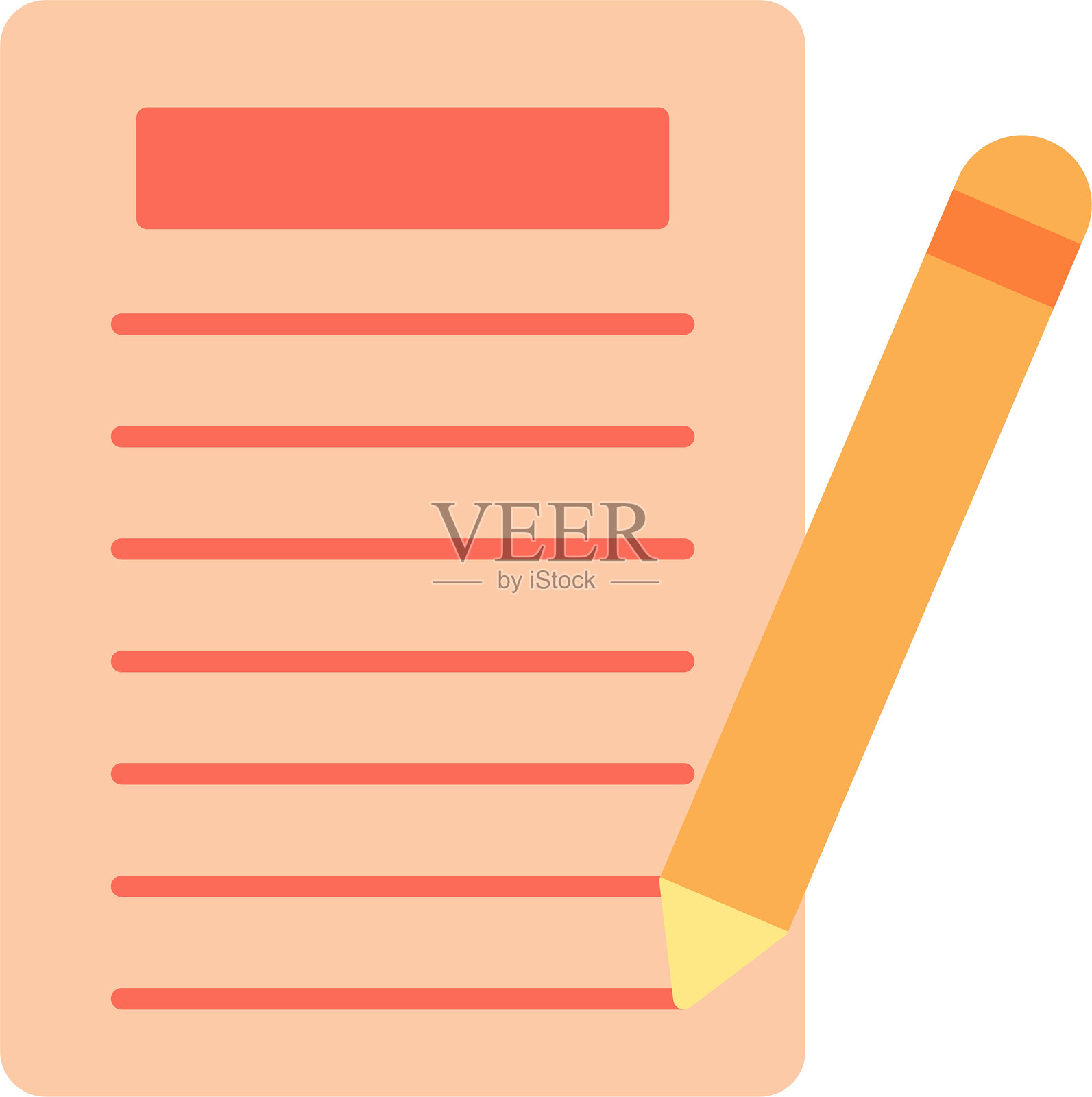 作家扁平图标设计插画图片素材