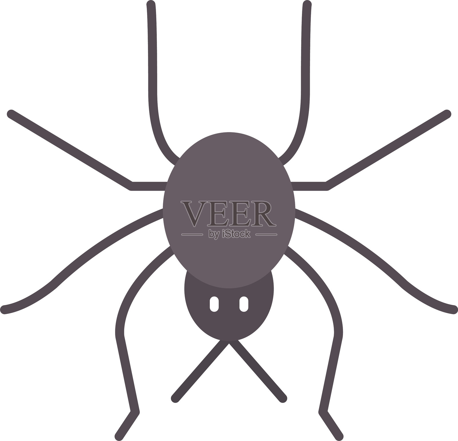 蜘蛛扁平图标设计插画图片素材