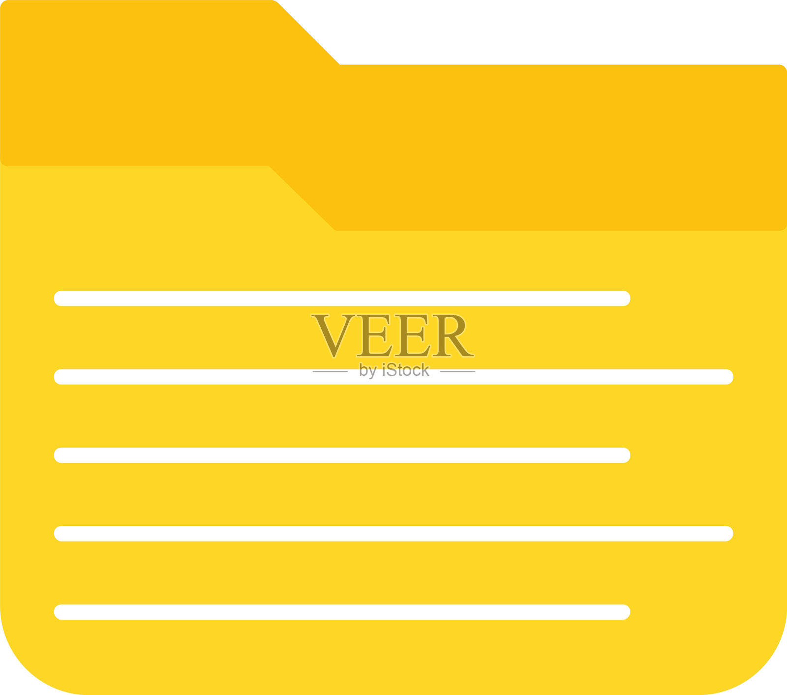 文件夹扁平图标设计插画图片素材