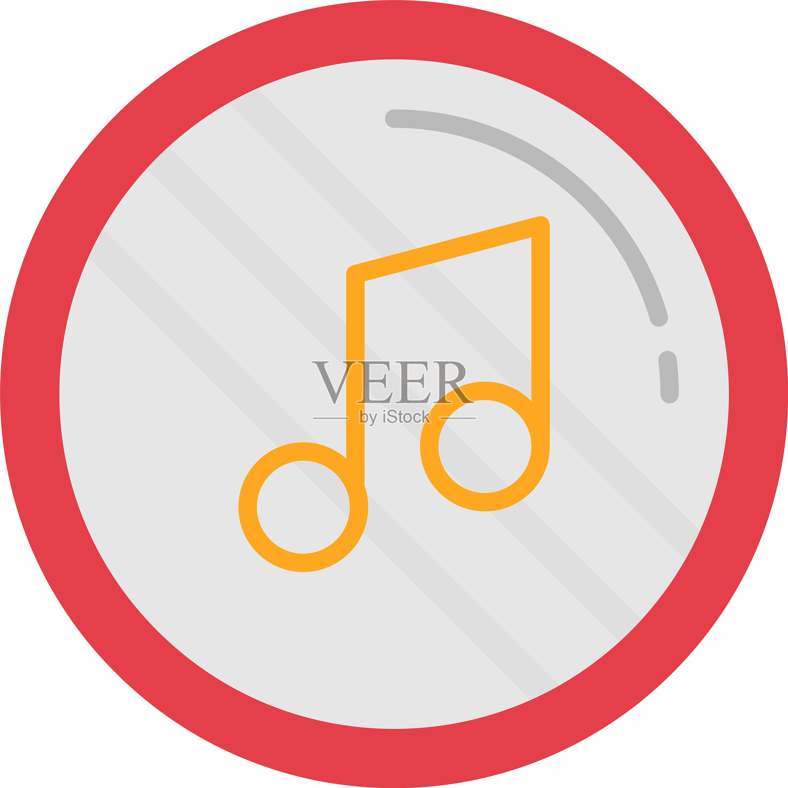 音乐音符扁平图标设计插画图片素材