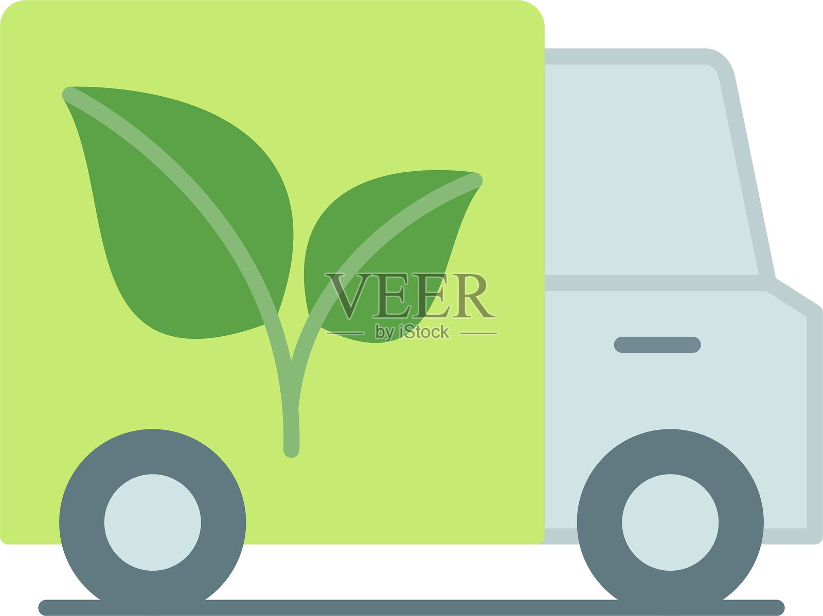 可持续交通扁平图标设计插画图片素材