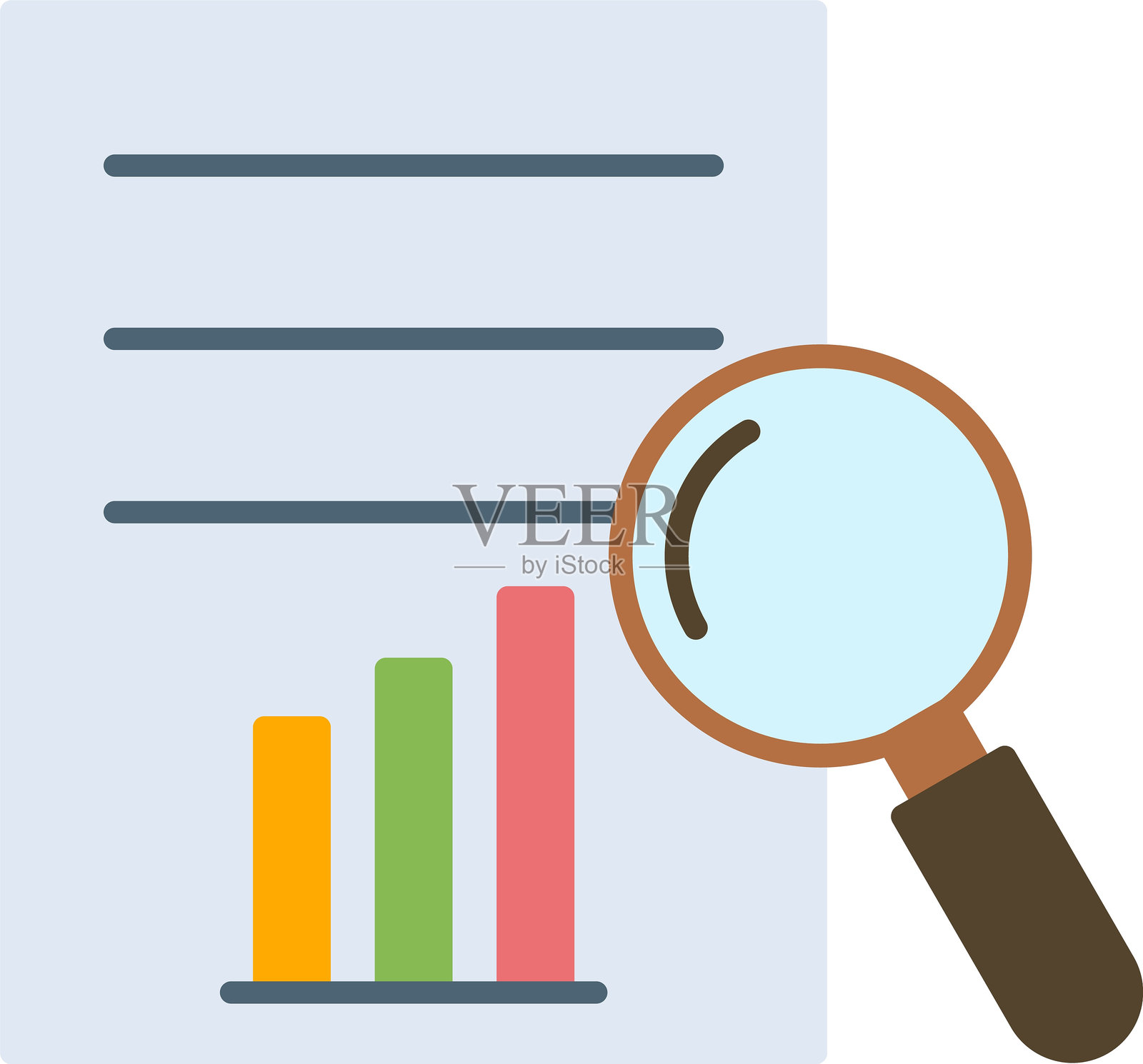 预测分析扁平图标设计插画图片素材