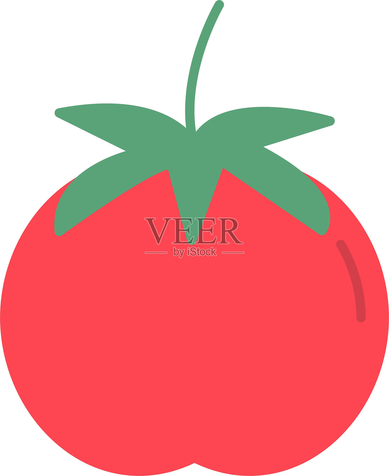 番茄扁平图标设计插画图片素材