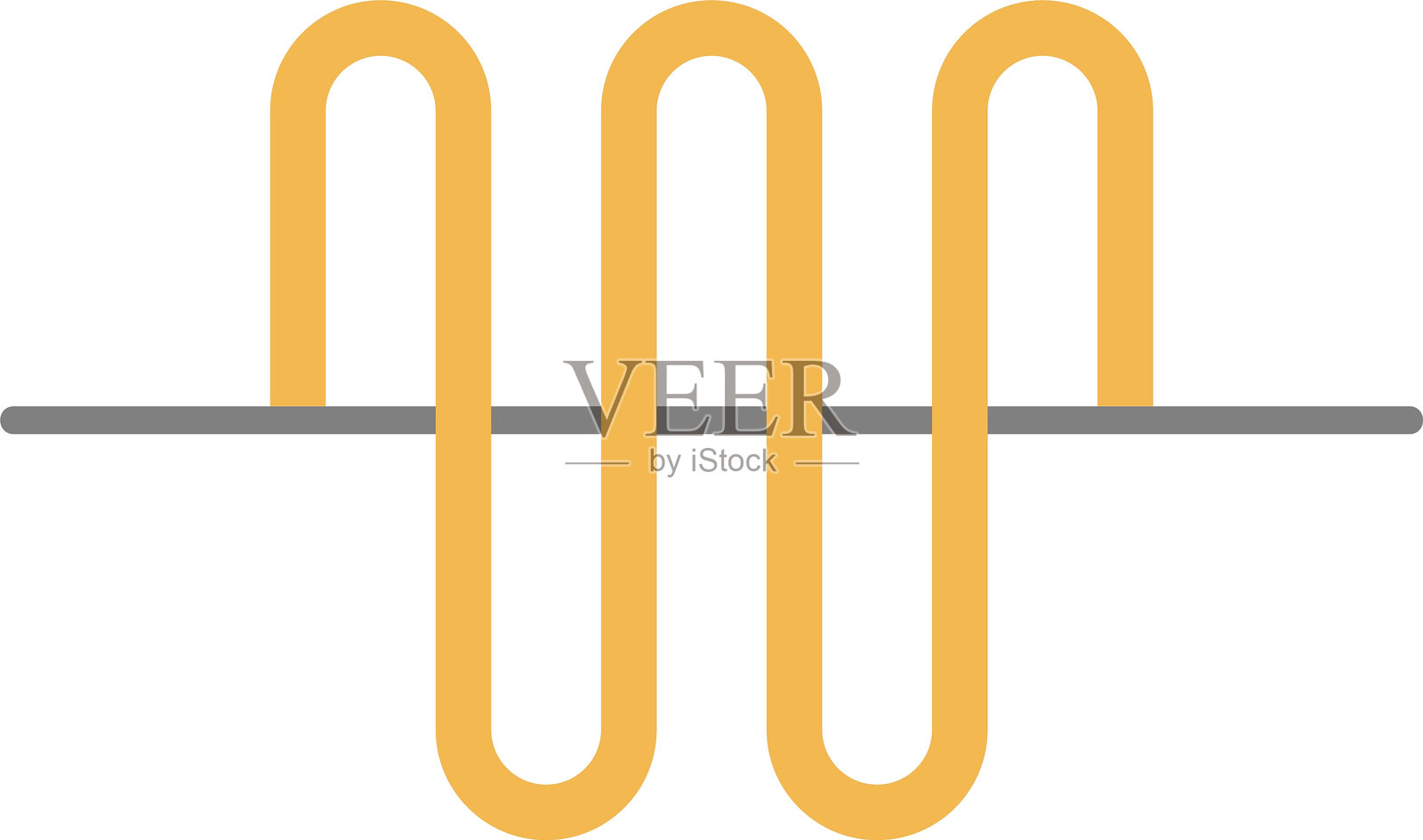 音频波形扁平图标设计插画图片素材