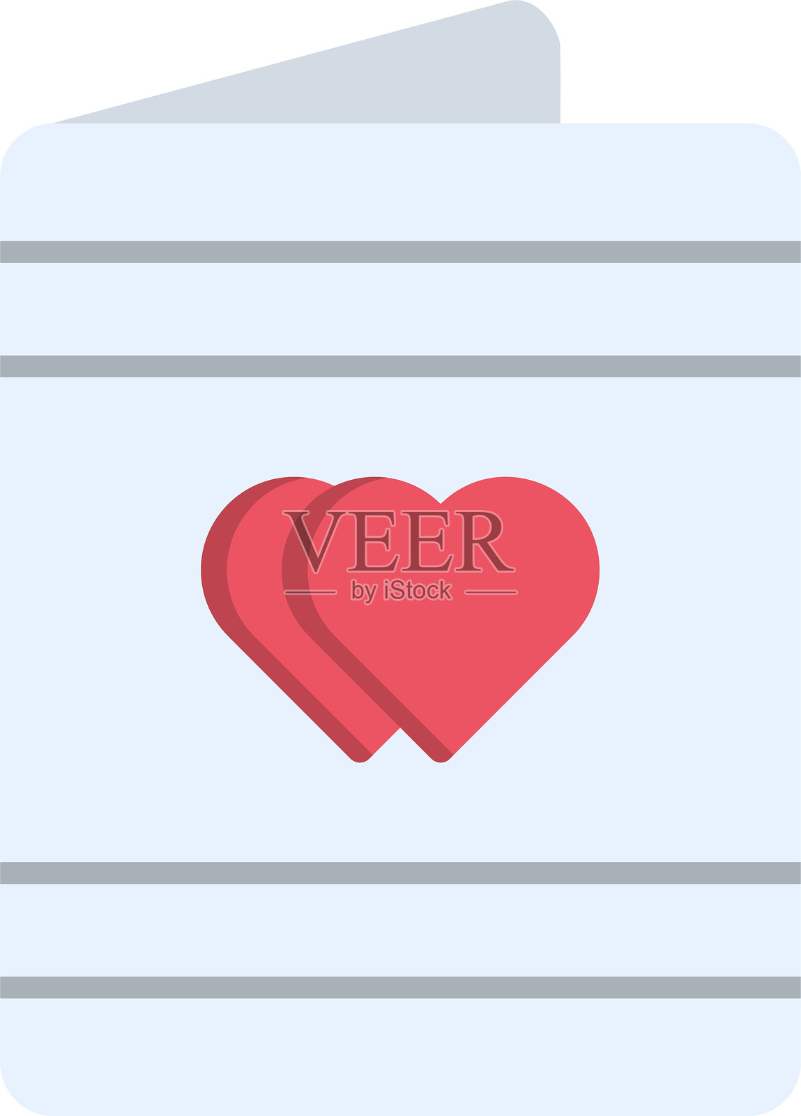 婚礼卡片扁平图标设计插画图片素材