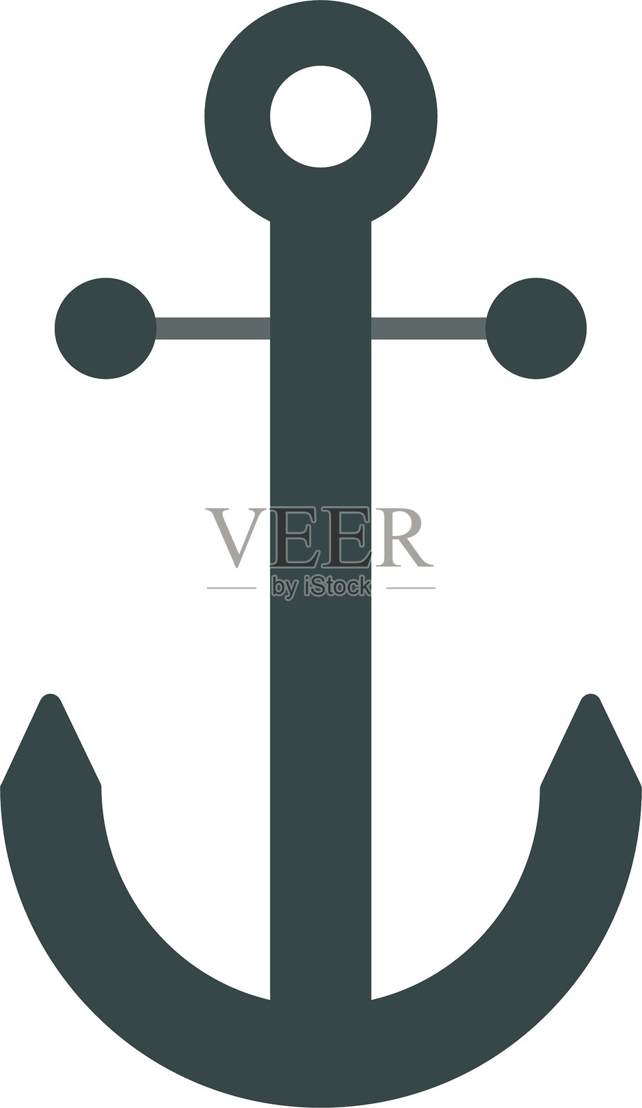 锚定平面图标设计插画图片素材