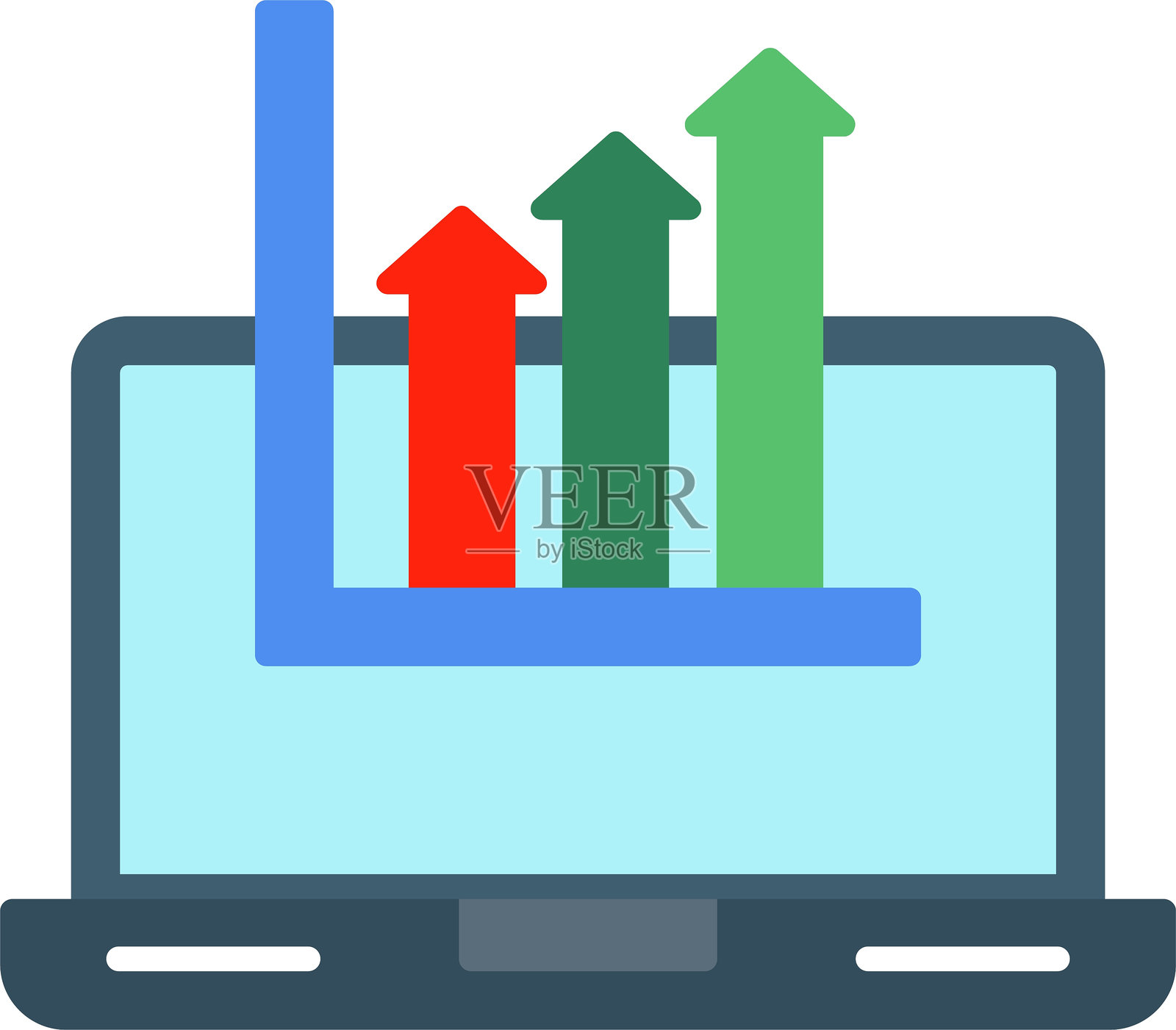 数字经济扁平图标设计插画图片素材