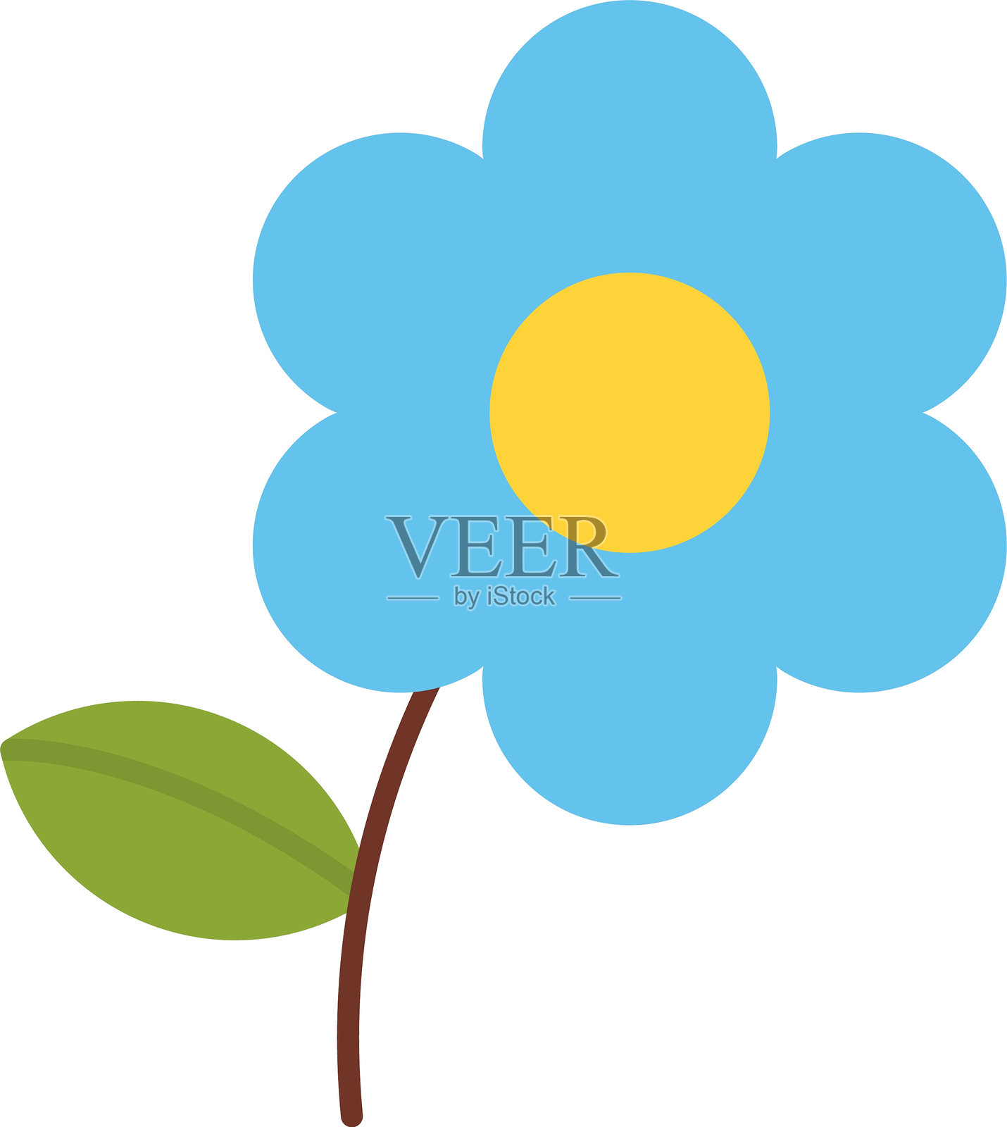 花束扁平图标设计插画图片素材