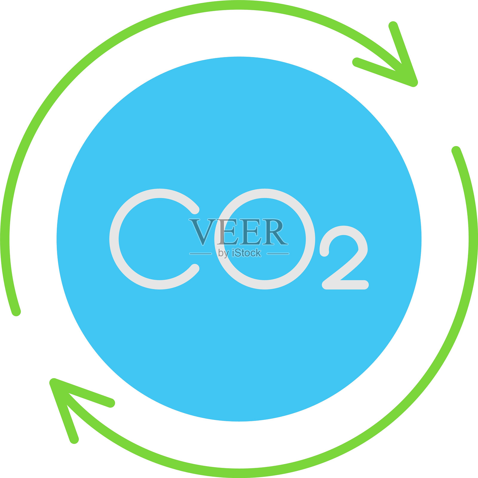 碳循环扁平图标设计插画图片素材