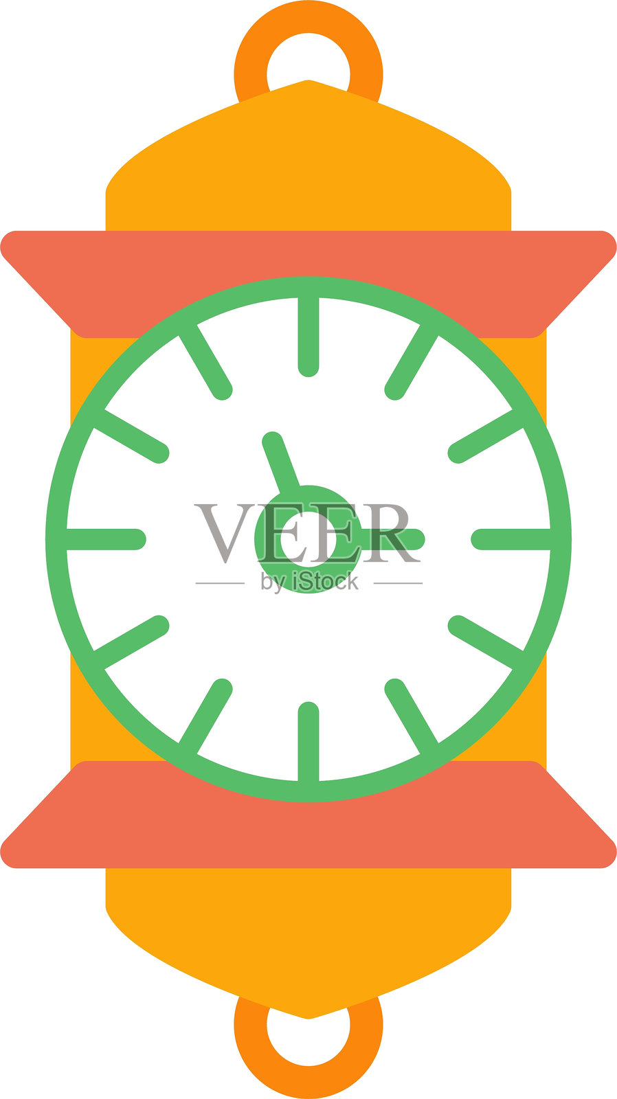 时钟扁平图标设计插画图片素材