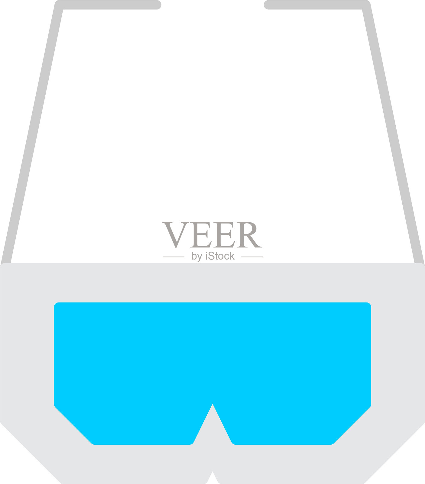 3D眼镜平面图标设计插画图片素材