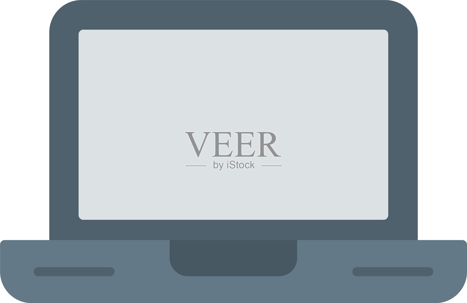 笔记本电脑扁平图标设计插画图片素材