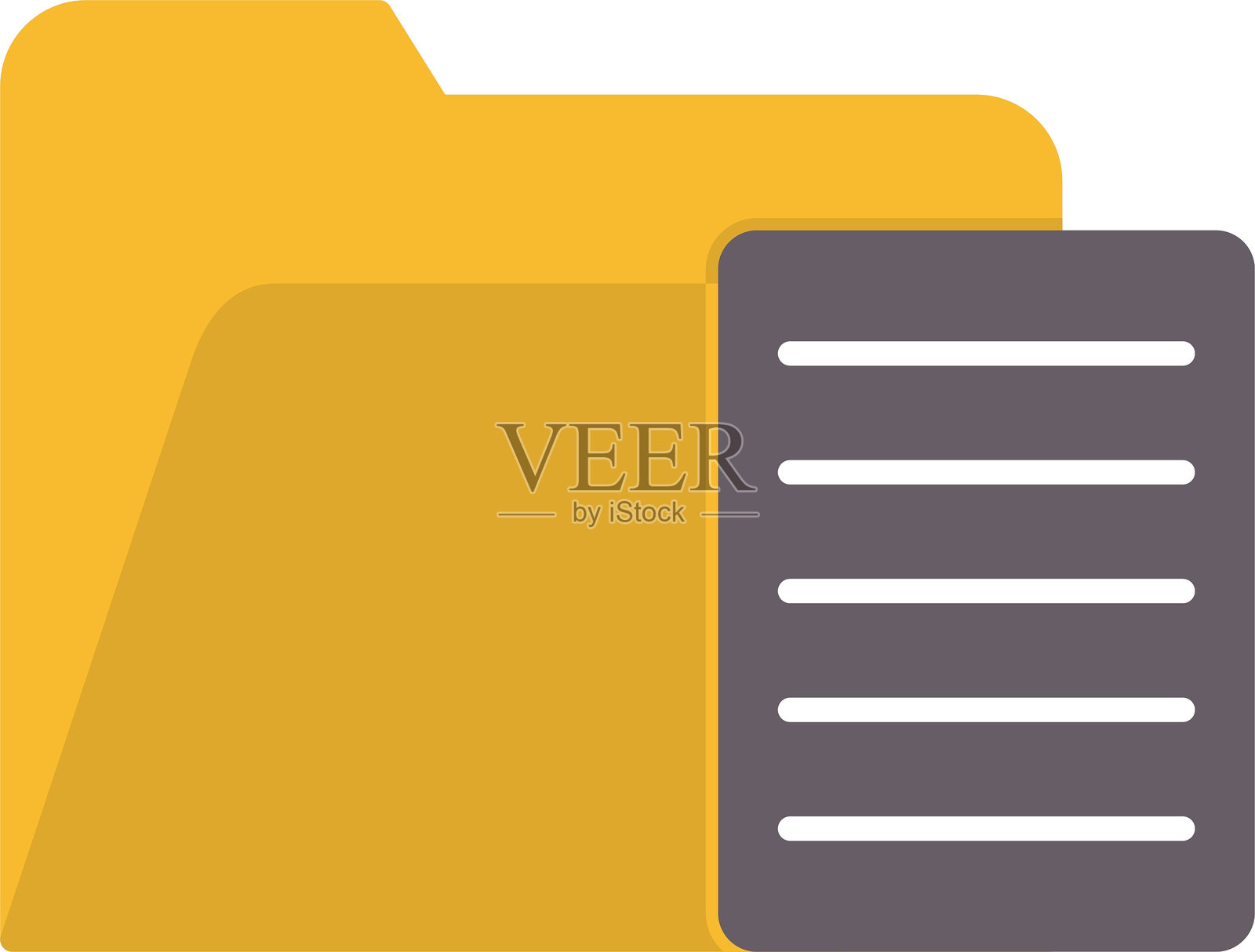 文档扁平图标设计插画图片素材