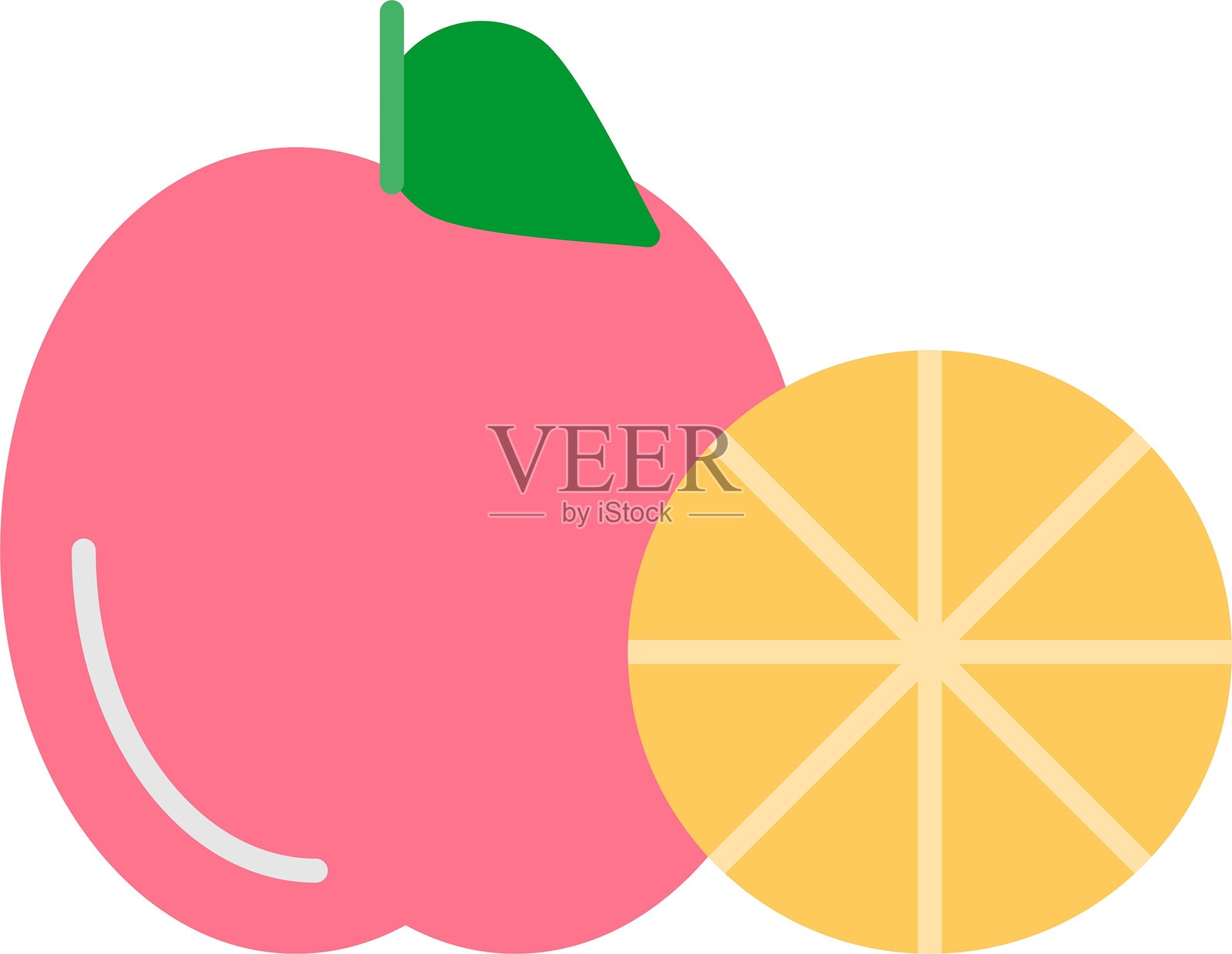 健康饮食扁平图标设计插画图片素材