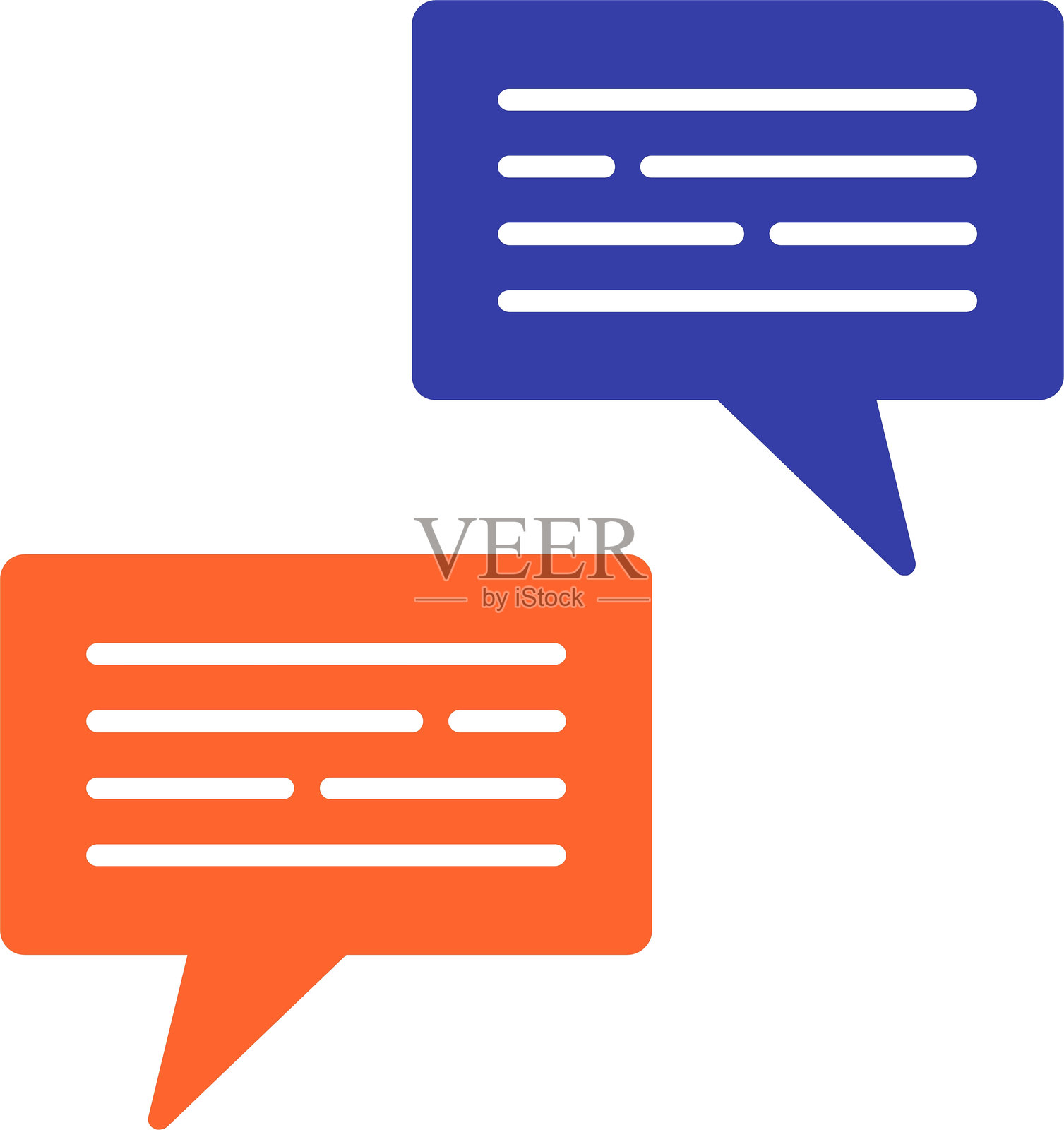 对话扁平图标设计插画图片素材