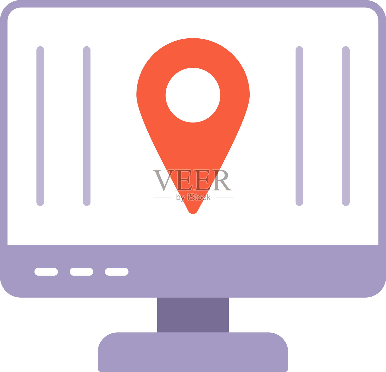 位置扁平图标设计插画图片素材