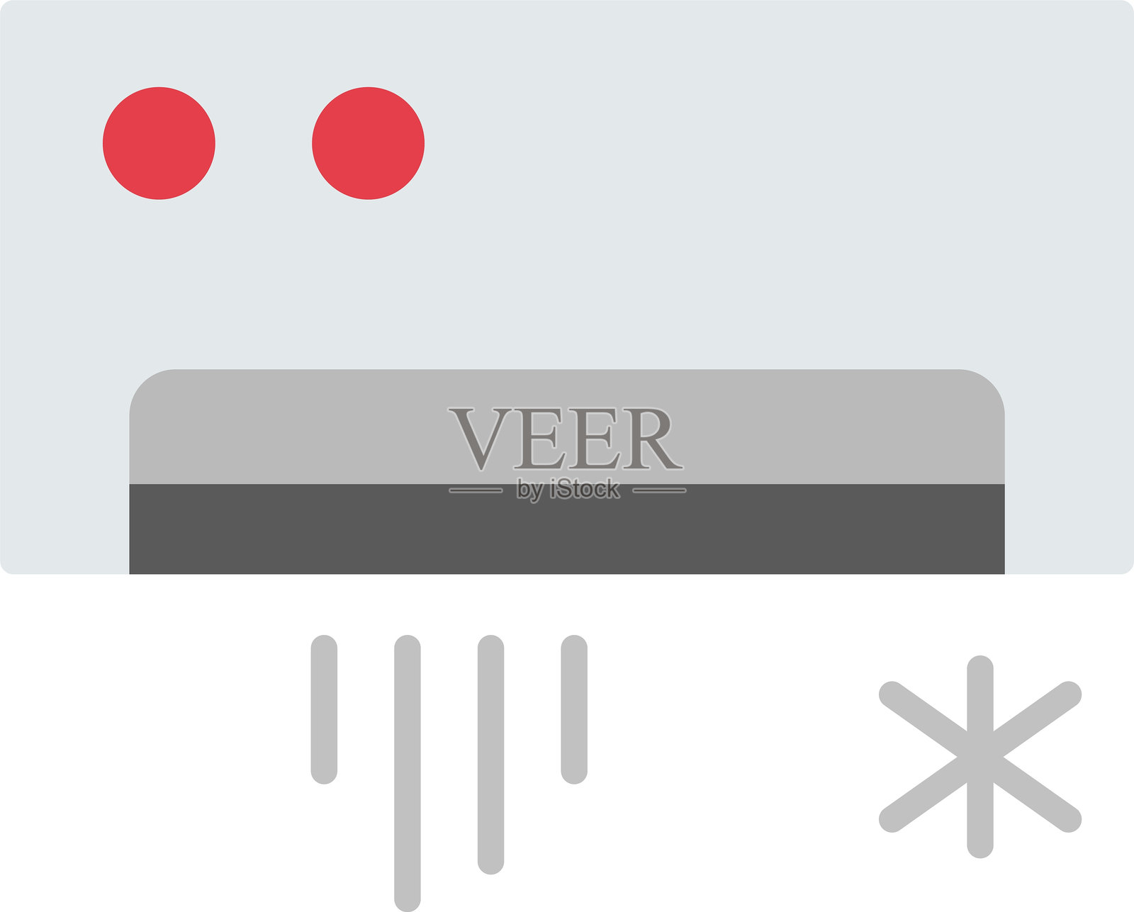 空调扁平图标设计插画图片素材