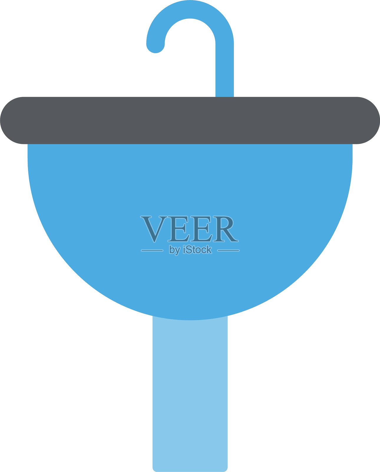 下沉的扁平图标设计插画图片素材