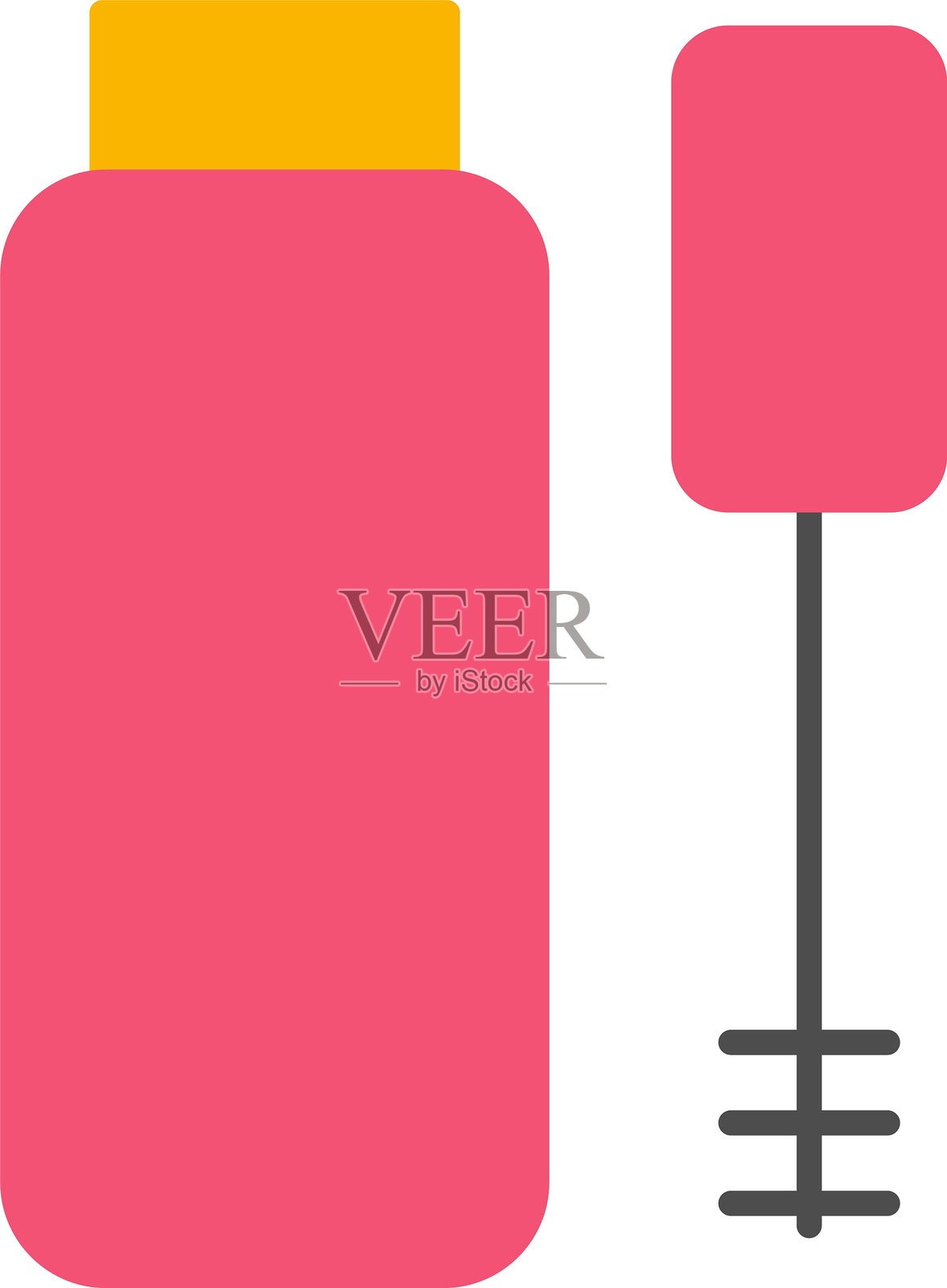 睫毛膏扁平图标设计插画图片素材