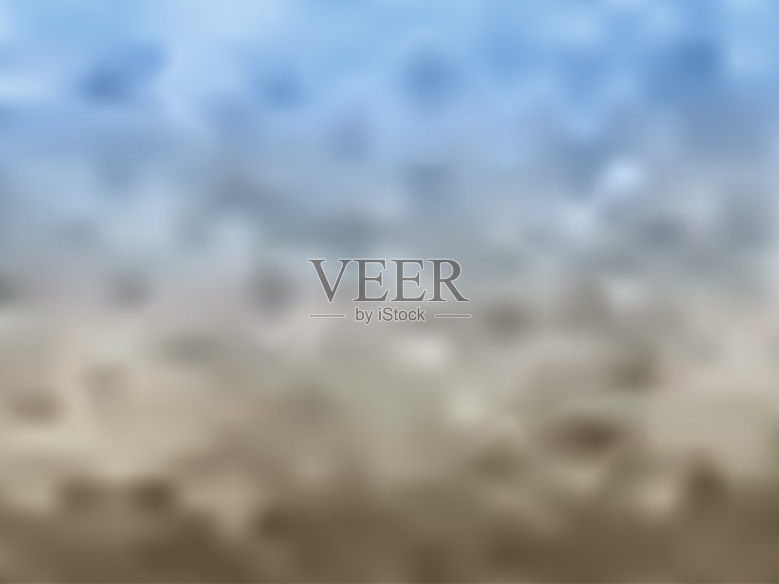 抽象水彩背景。海洋。天空。蓝色。浅蓝色。米色。棕色。柔和色调。插画图片素材