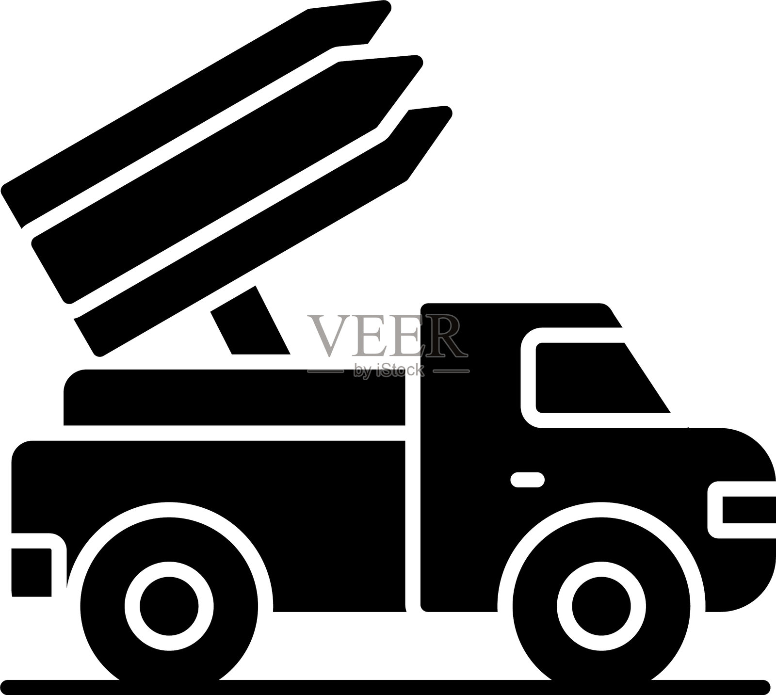 导弹卡车图标设计插画图片素材