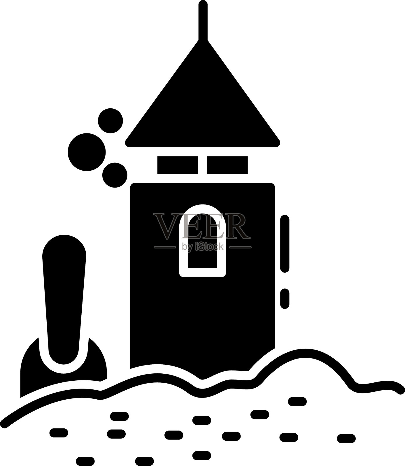 沙堡图标设计插画图片素材