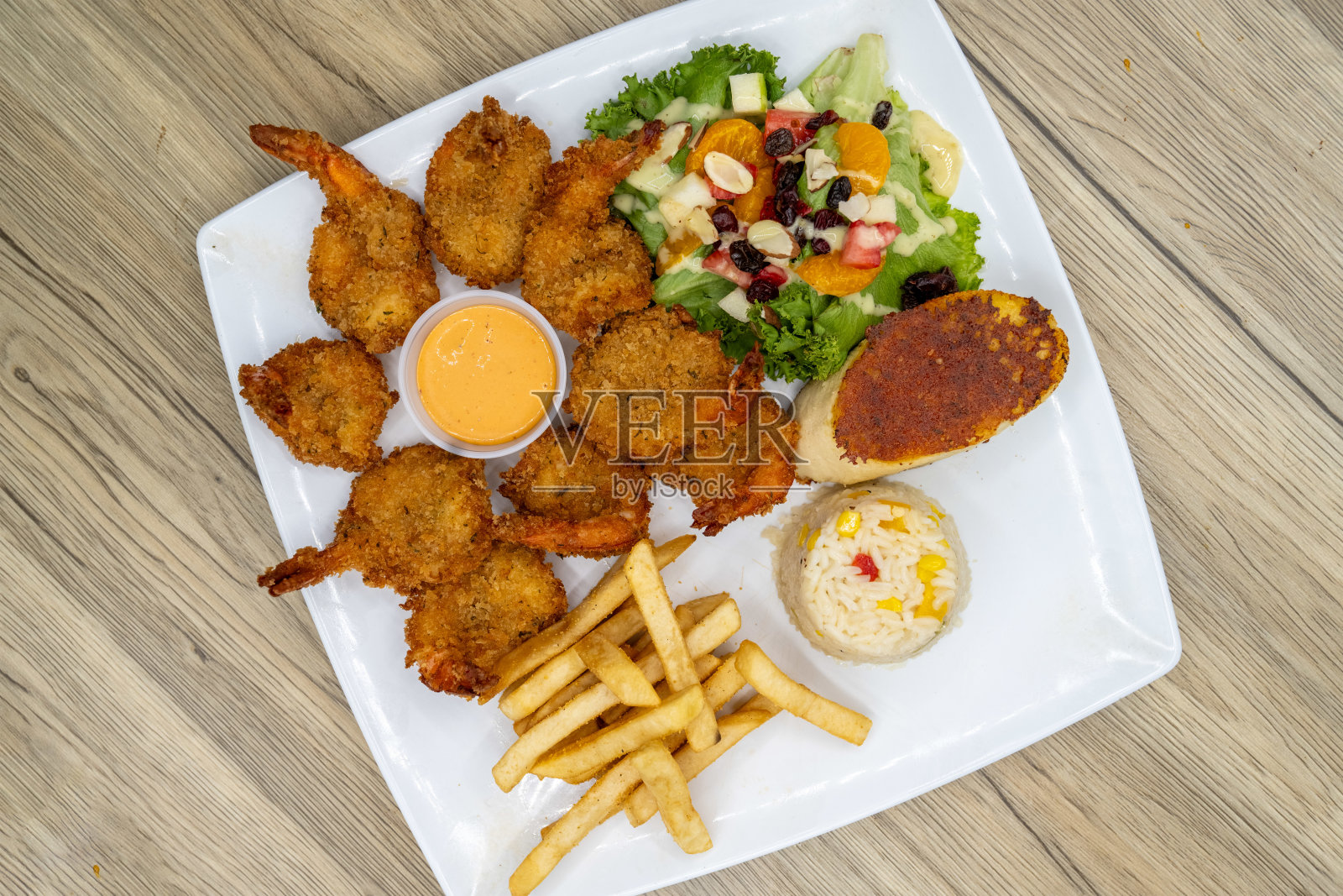 墨西哥海鲜风味即食美食。照片摄影图片