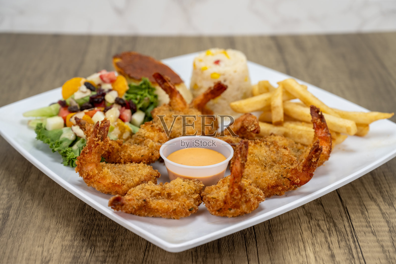 墨西哥海鲜风味即食美食。照片摄影图片