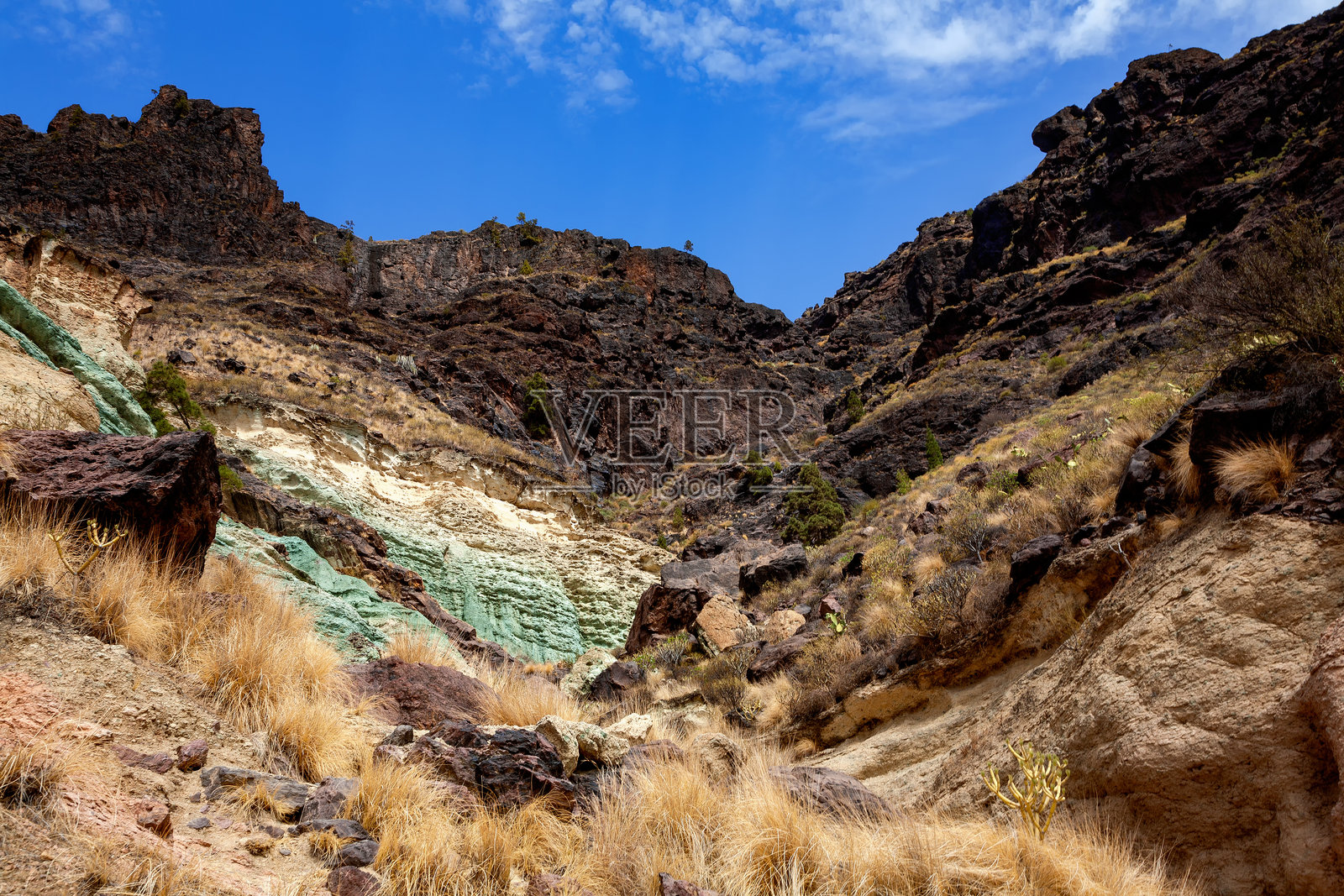 火山层，格兰 Canaria，西班牙，加那利群岛。照片摄影图片